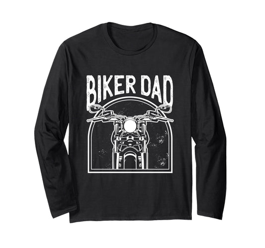 Biker Dad Motorcycle Birthday Hoodie - Trendy Graphic Unisex - T-Shirt, Sweatshirt, Hoodie