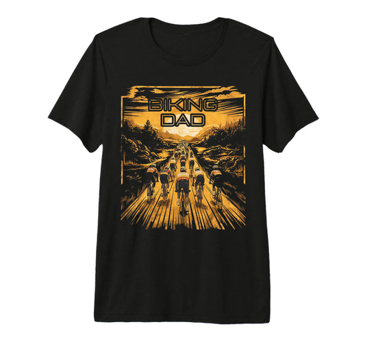 Bicycle Landscape Biking Dad Tri T-Shirt - Casual Everyday Wear for Adults - T-Shirt, Sweatshirt, Hoodie