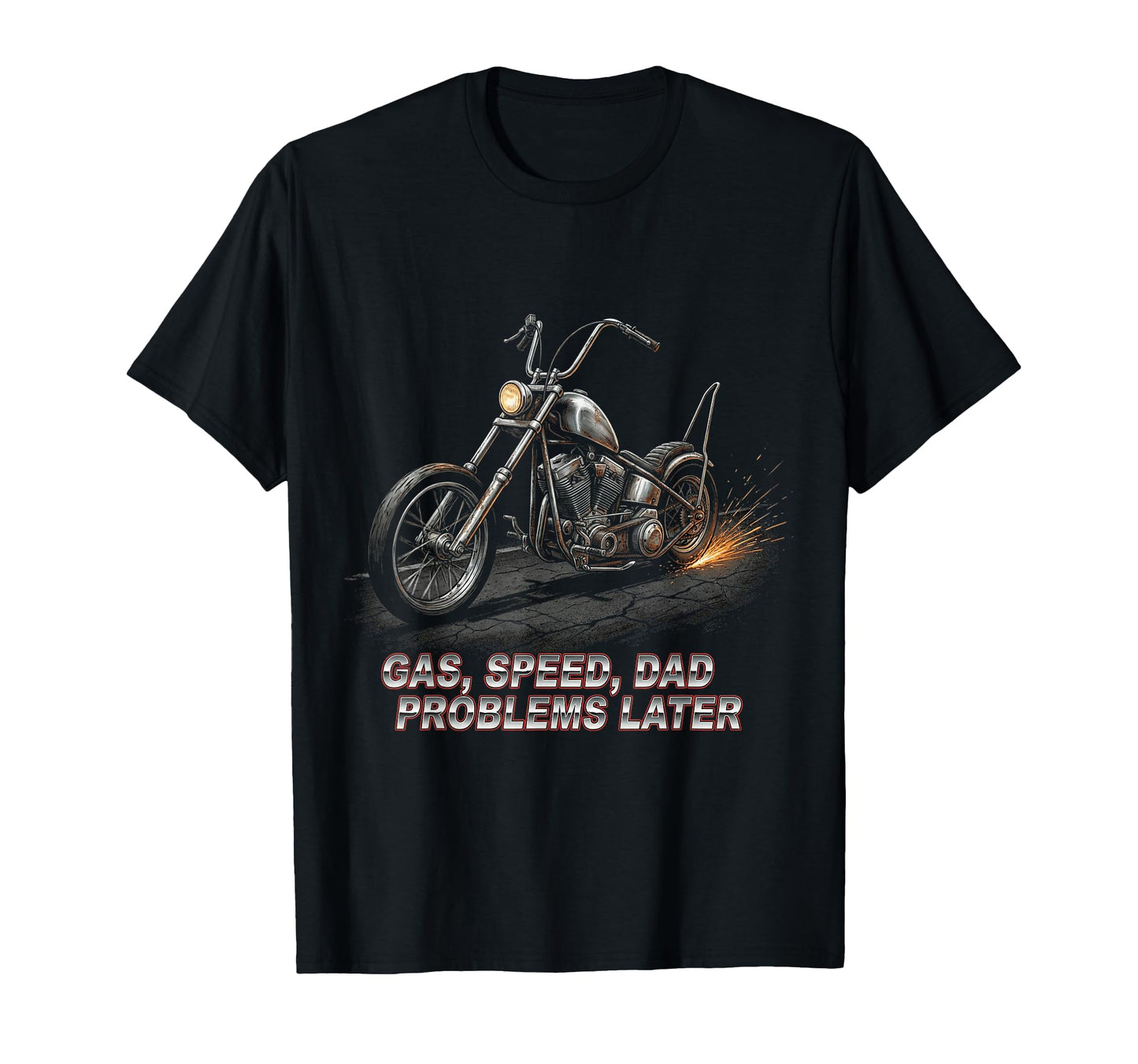 Funny Papa Motorcycle Rider Dad T-Shirt - Fun Novelty Design for Adults - T-Shirt, Sweatshirt, Hoodie