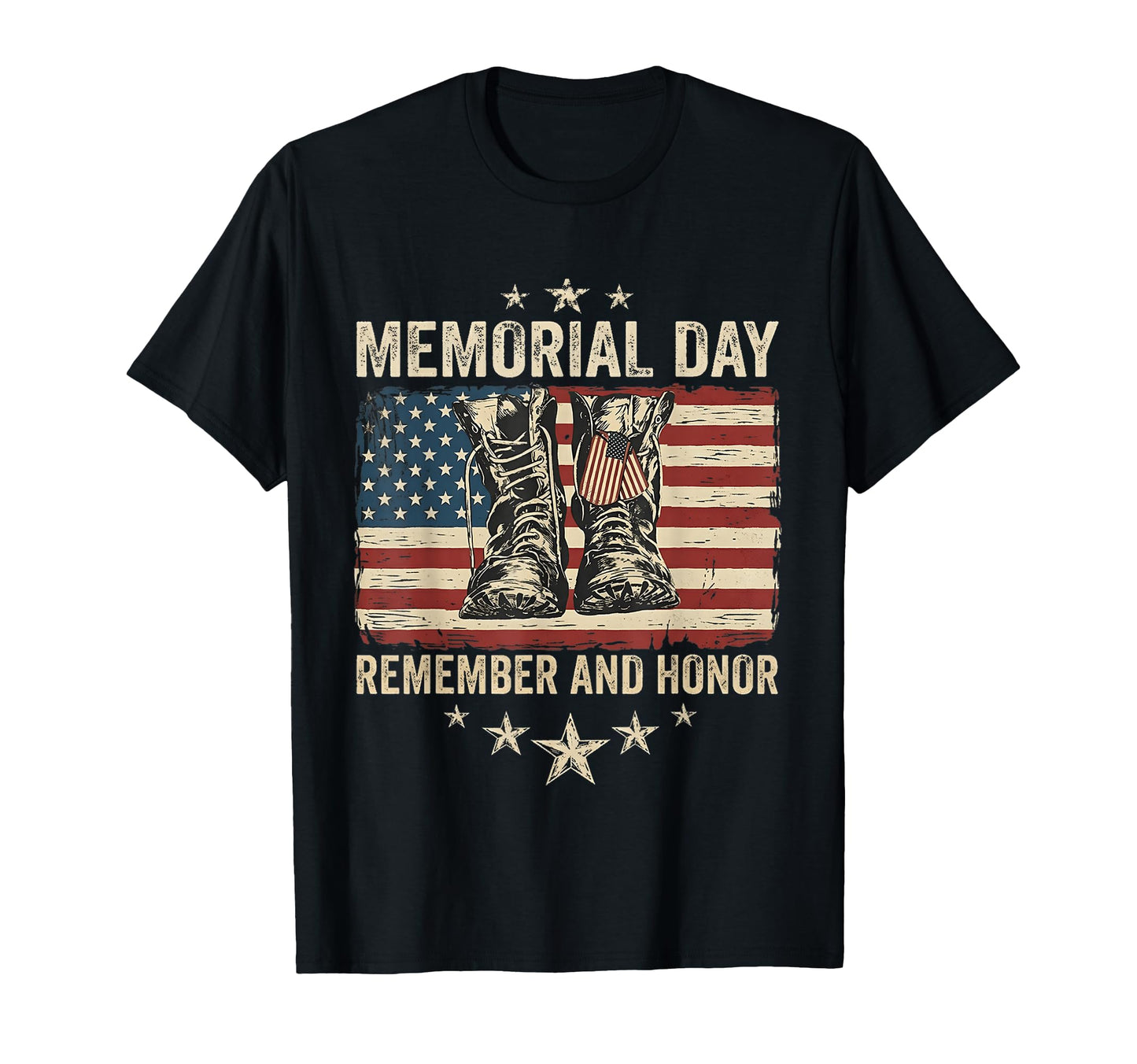 Memorial Day Remember And Honor T-Shirt - Custom Art Print Men Women - T-Shirt, Sweatshirt, Hoodie