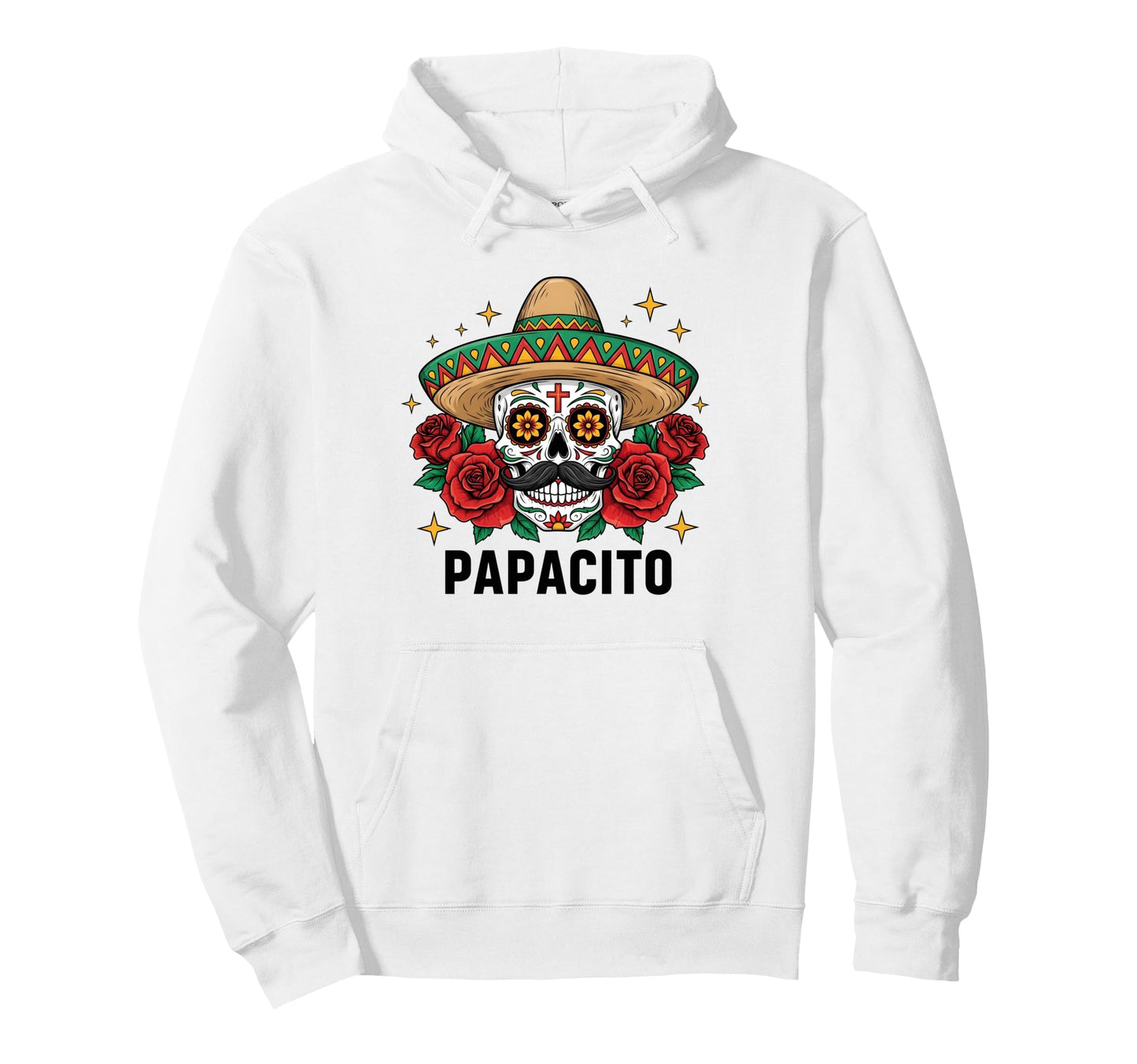 Papacito Cinco De Mayo Sugar Skull Hoodie - Unique Graphic for Adults - T-Shirt, Sweatshirt, Hoodie