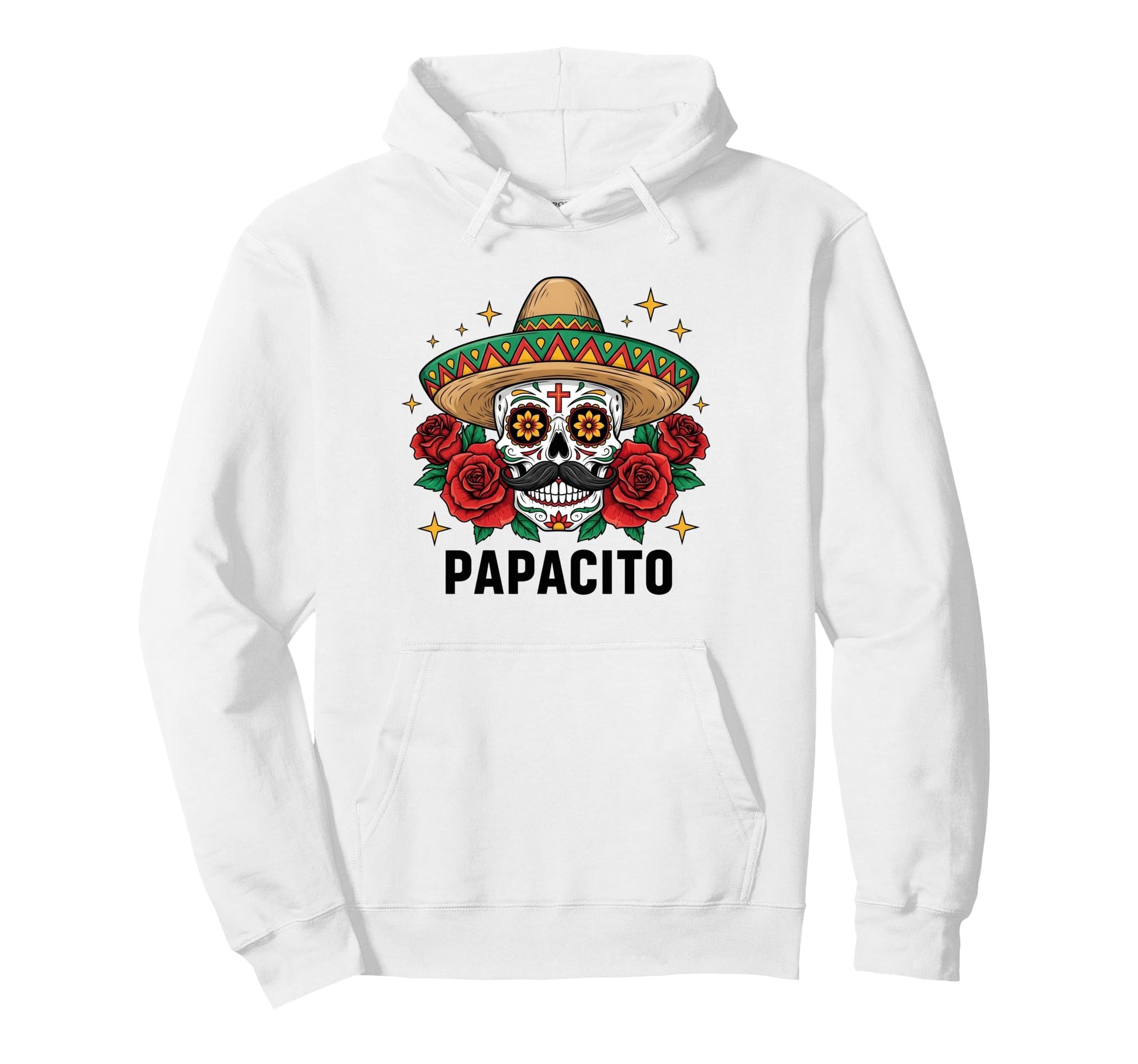 Papacito Cinco De Mayo Sugar Skull Hoodie - Unique Graphic for Adults - T-Shirt, Sweatshirt, Hoodie