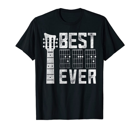 Best Dad Fathers Day Musician Guitar T-Shirt - Novelty Apparel for Adults - T-Shirt, Sweatshirt, Hoodie