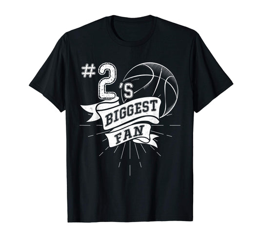 Biggest Fan Baseball Player Number 2 T-Shirt - Fun Novelty Design Unisex - T-Shirt, Sweatshirt, Hoodie