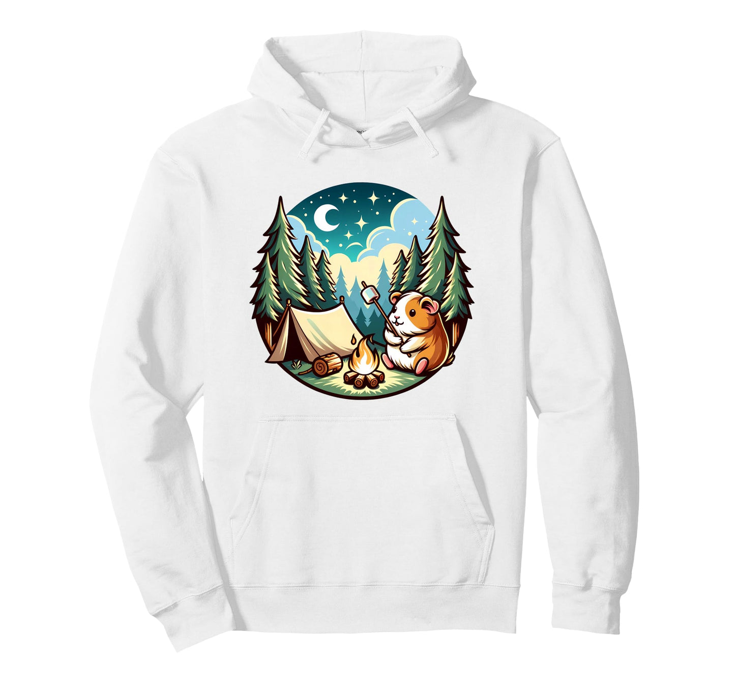 Funny Guinea Pig Camping Guinea Pigs Pets Hoodie - Unique Graphic Men Women - T-Shirt, Sweatshirt, Hoodie