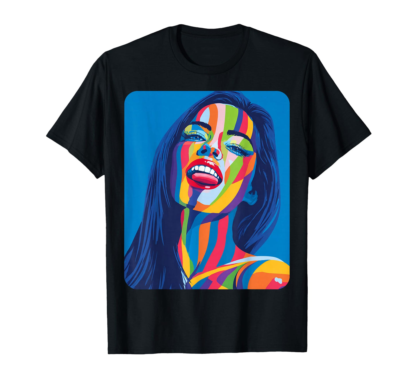 Pop Art Female Womens Abstract Designer T-Shirt - Minimalist Print Unisex - T-Shirt, Sweatshirt, Hoodie