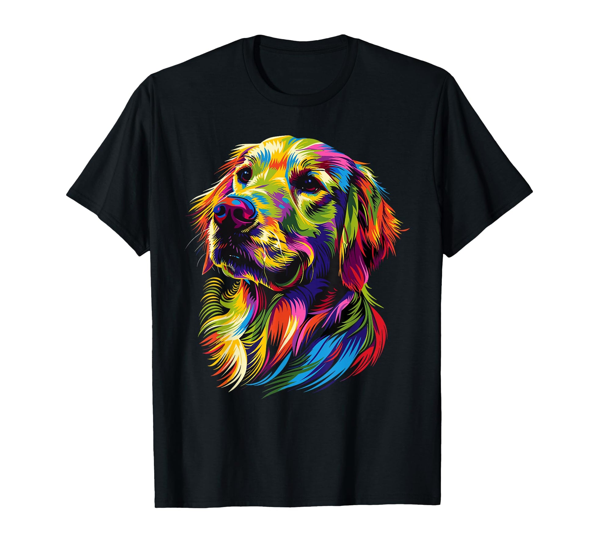 Golden Retriever Dog Colorful Pop T-Shirt - Fun Novelty Design Men Women - T-Shirt, Sweatshirt, Hoodie