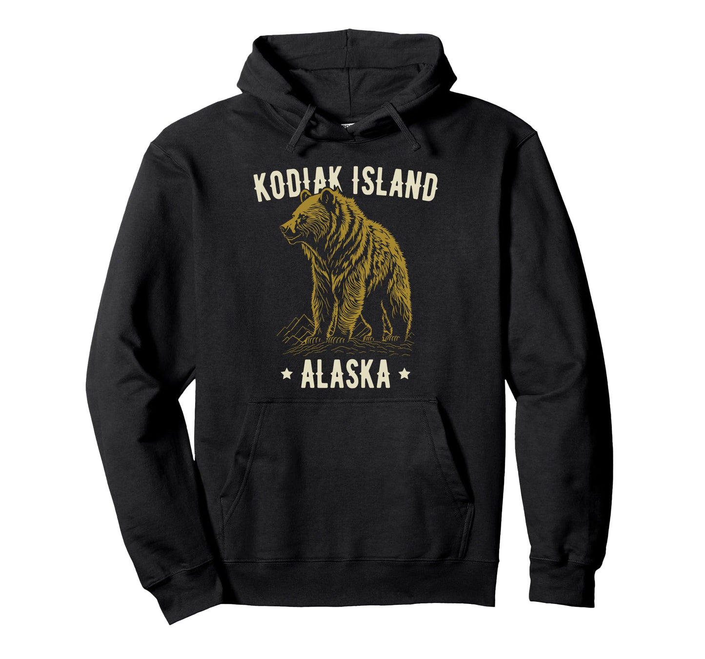 Kodiak Island Alaska Usa Grizzly Bear Hoodie - Trendy Graphic Men Women - T-Shirt, Sweatshirt, Hoodie
