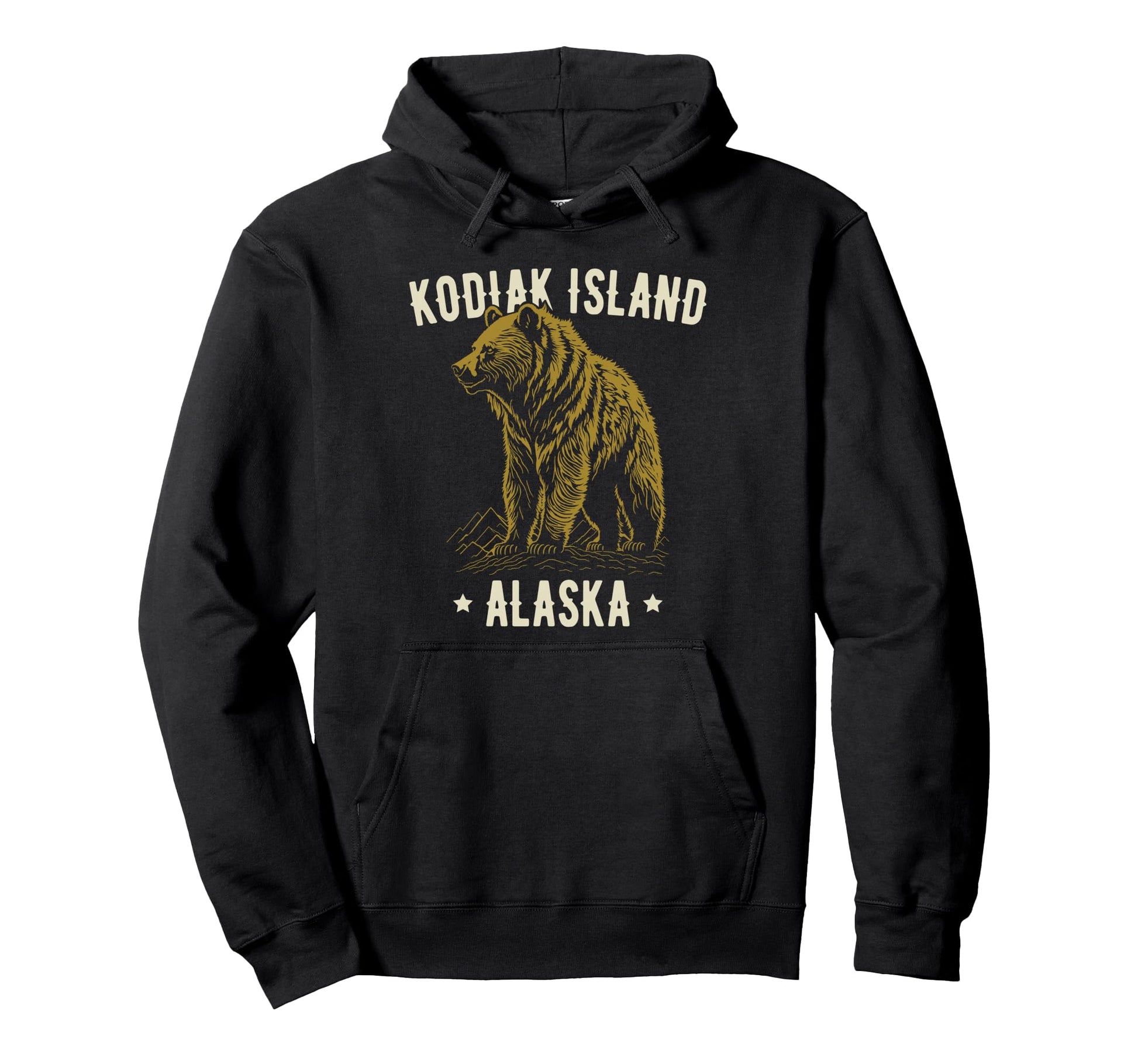 Kodiak Island Alaska Usa Grizzly Bear Hoodie - Trendy Graphic Men Women - T-Shirt, Sweatshirt, Hoodie