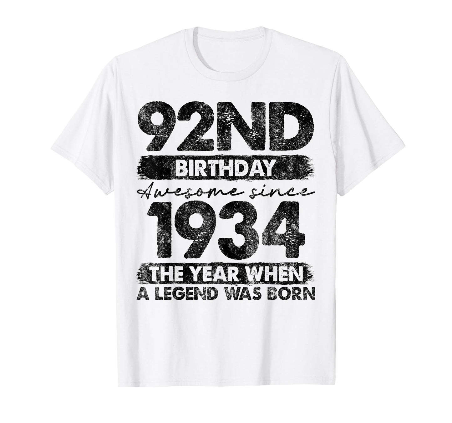 92 Year Old Gifts 1934 92Nd Birthday T-Shirt - Graphic Print Men Women - T-Shirt, Sweatshirt, Hoodie