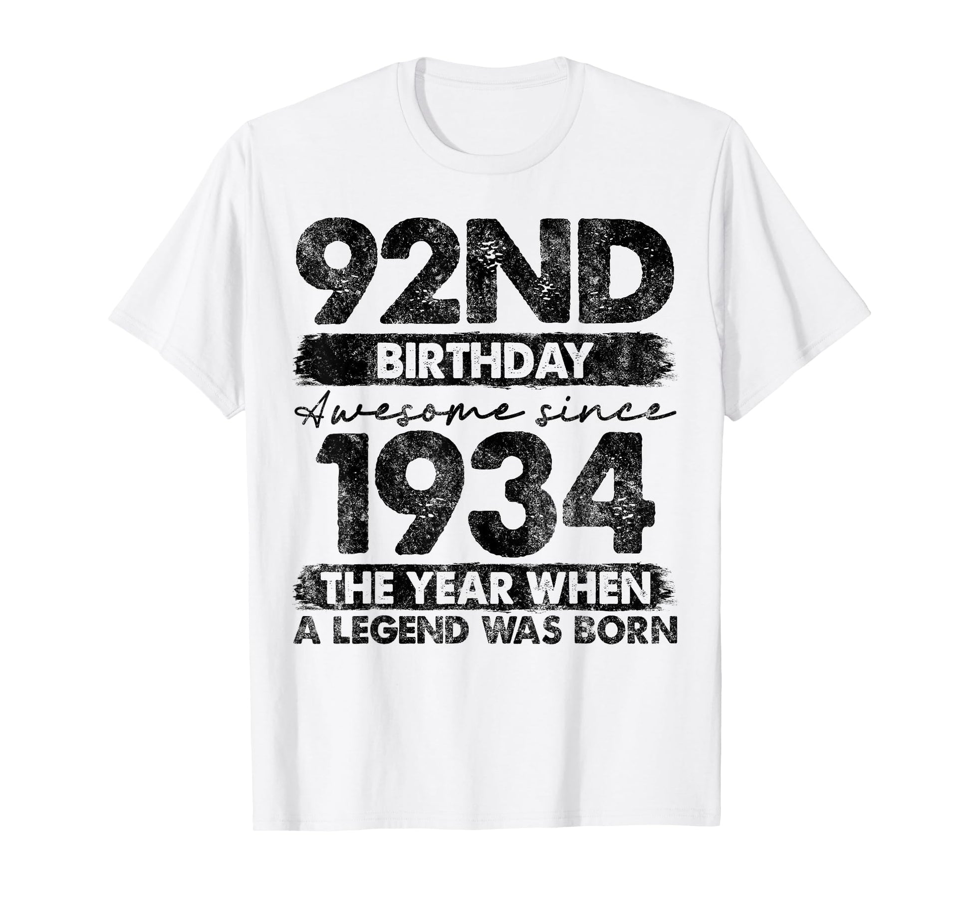 92 Year Old Gifts 1934 92Nd Birthday T-Shirt - Graphic Print Men Women - T-Shirt, Sweatshirt, Hoodie