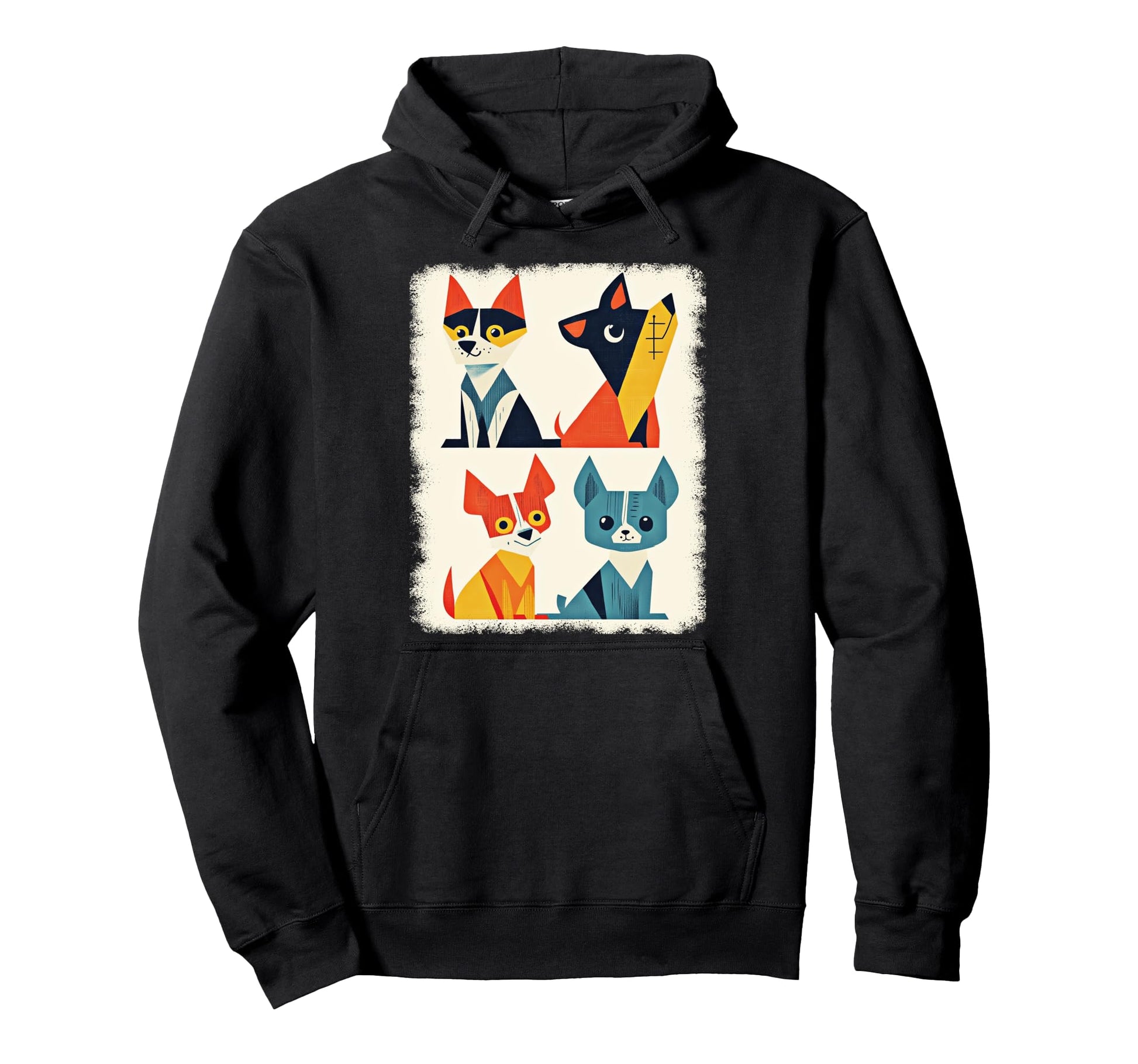 Mid Century Modern Dogs 50S 60S Hoodie - Aesthetic Graphic Unisex - T-Shirt, Sweatshirt, Hoodie