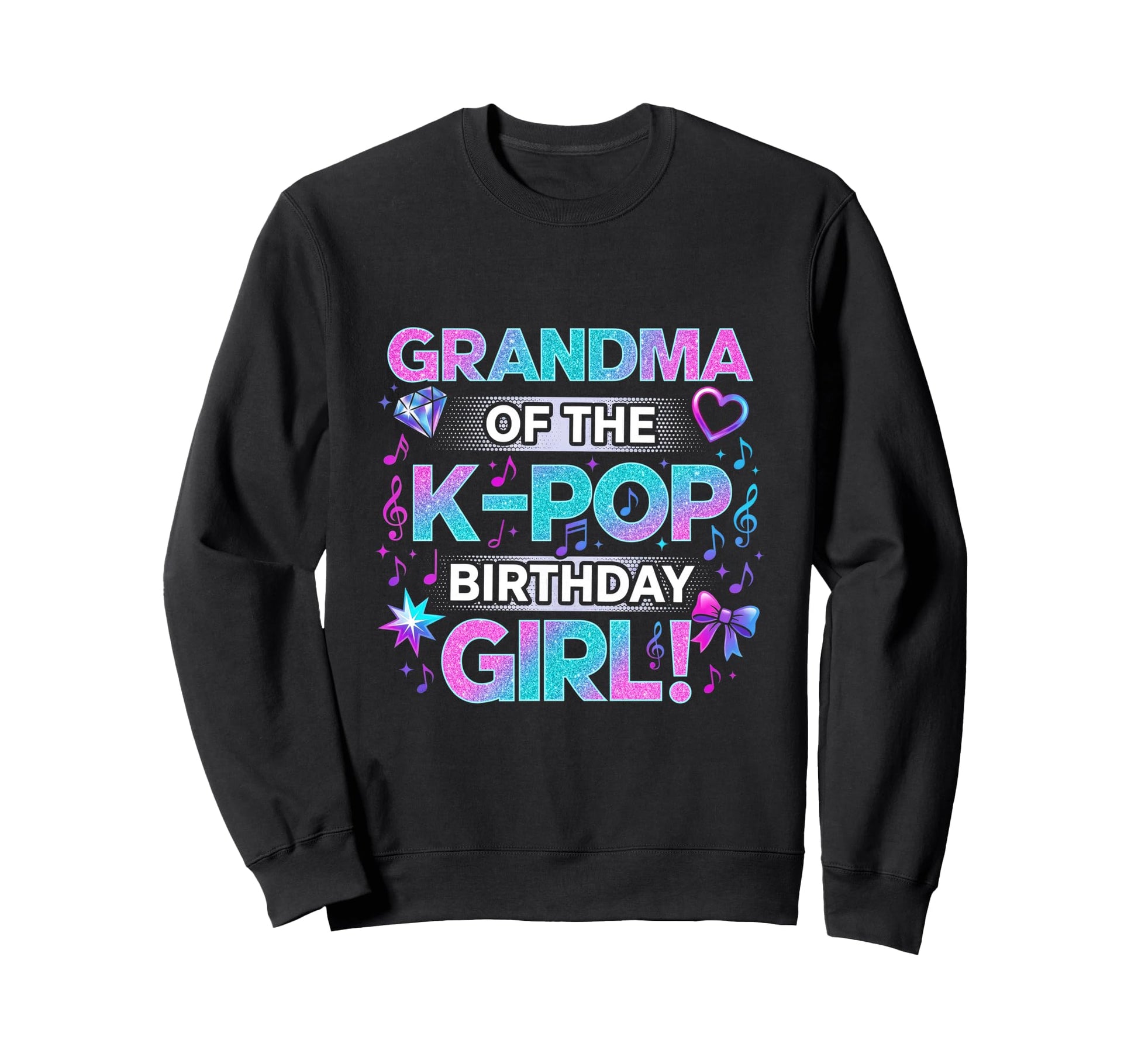 Grandma K Pop Birthday Korean Sweatshirt - Casual Everyday Wear for Adults - T-Shirt, Sweatshirt, Hoodie
