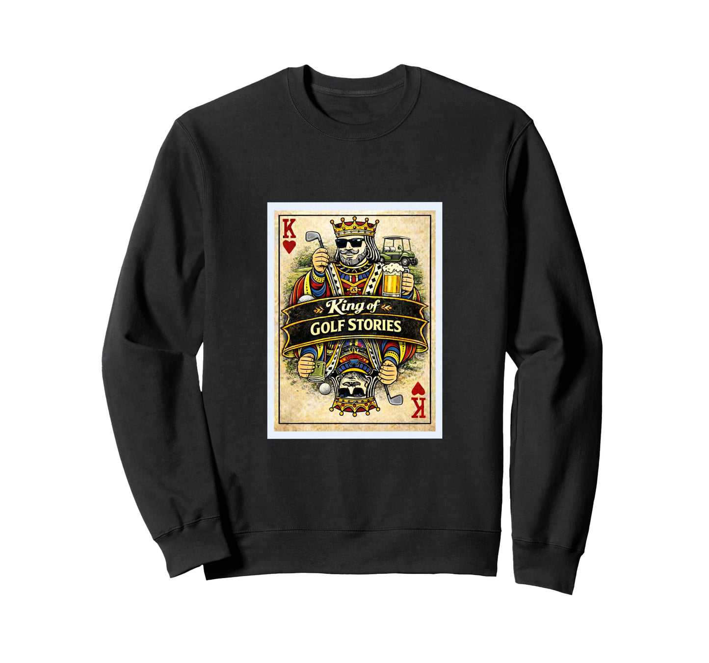 Golf Golfing Card Father Dad Sweatshirt - Aesthetic Graphic Men Women - T-Shirt, Sweatshirt, Hoodie