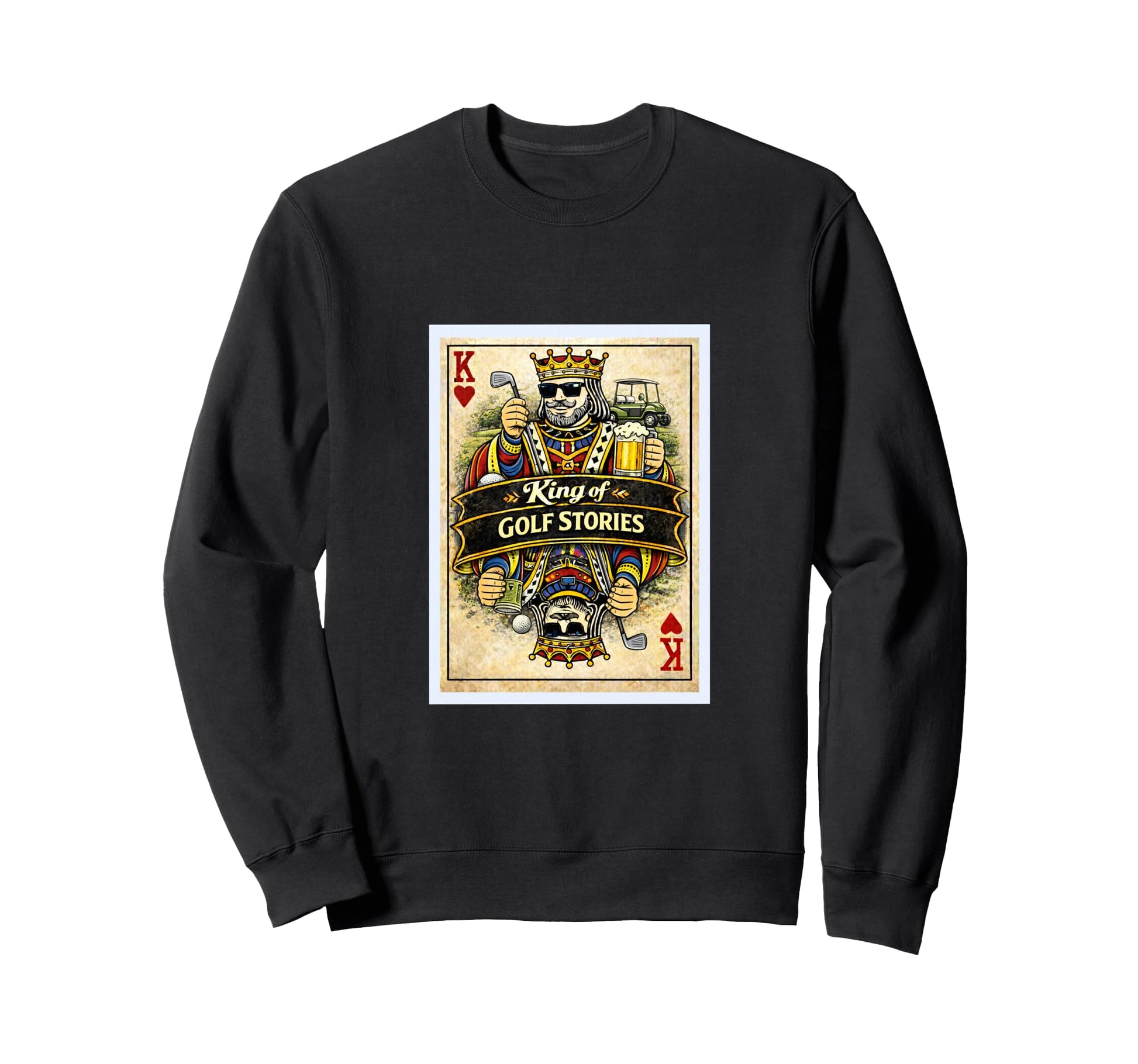 Golf Golfing Card Father Dad Sweatshirt - Aesthetic Graphic Men Women - T-Shirt, Sweatshirt, Hoodie