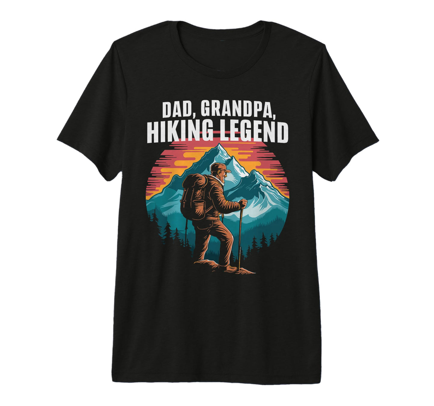 Grandpa Hiking Legend Tri Blend T-Shirt - Trendy Graphic for Adults - T-Shirt, Sweatshirt, Hoodie