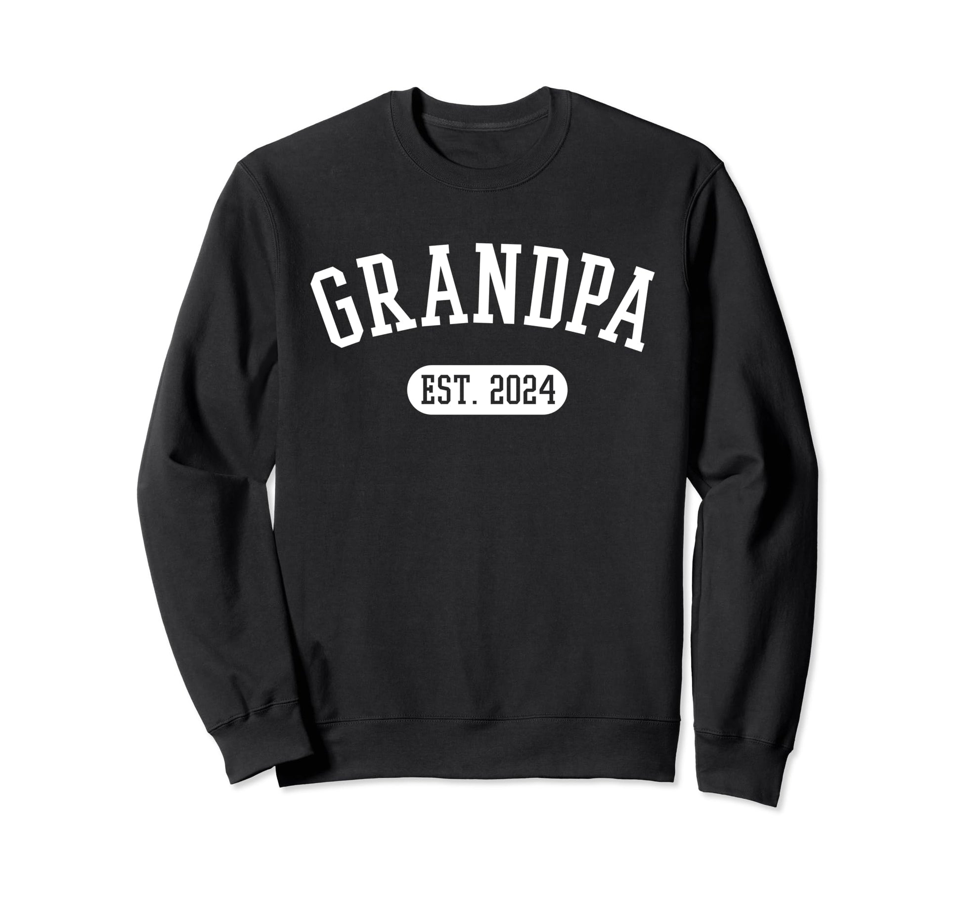Grandpa Est 2024 Pregnancy Sweatshirt - Unique Graphic Men Women - T-Shirt, Sweatshirt, Hoodie
