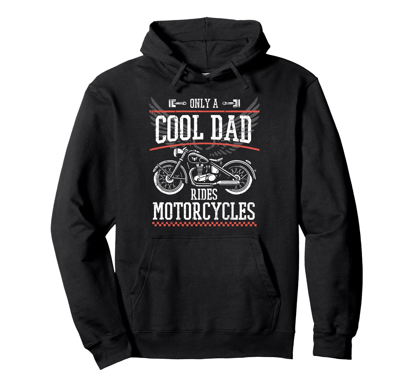 Fathers Day Dad Rides Motorcycles Hoodie - Custom Art Print Men Women - T-Shirt, Sweatshirt, Hoodie