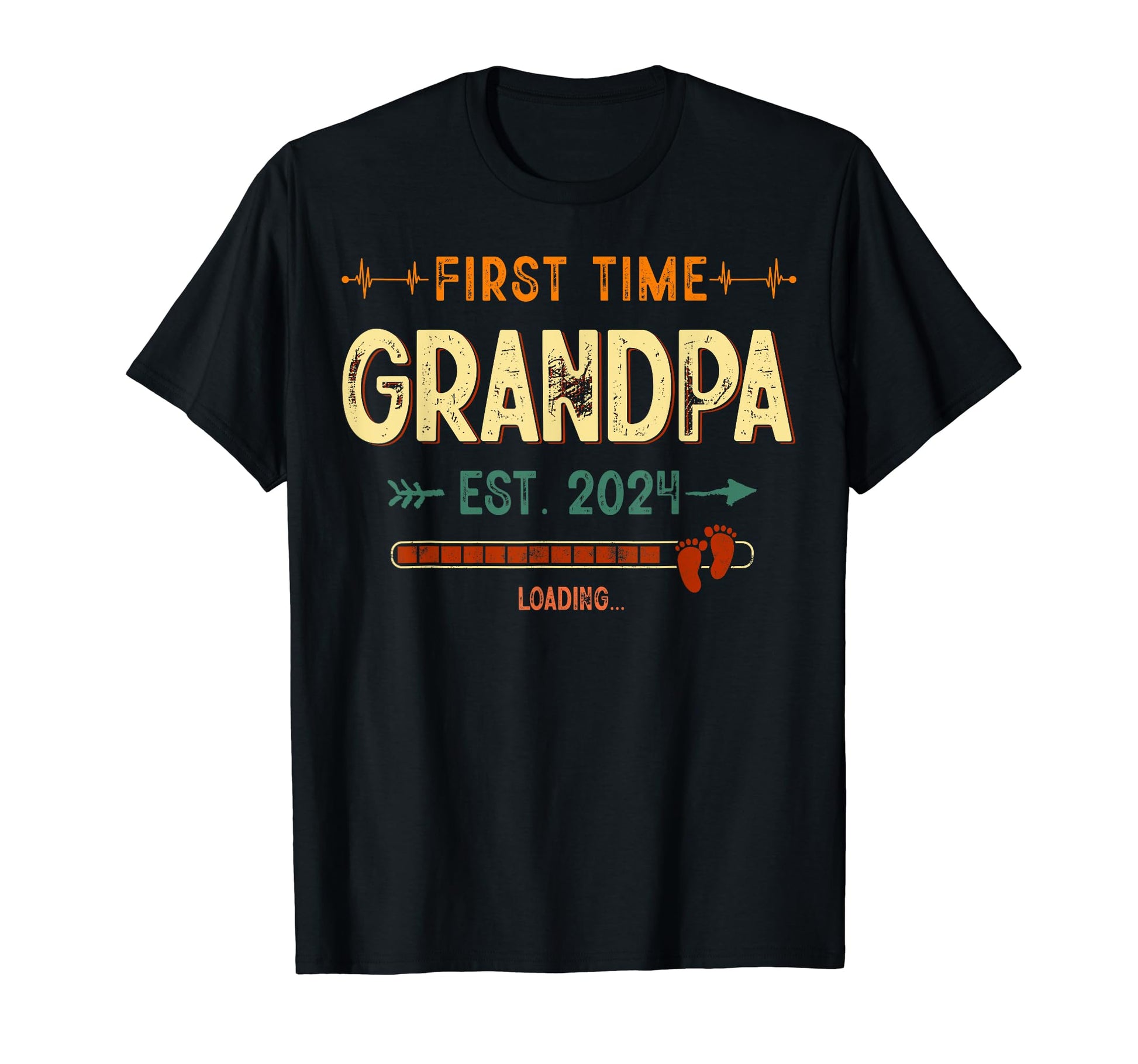 Soon To Be Grandpa Est 2024 Promoted T-Shirt - Casual Everyday Wear Unisex - T-Shirt, Sweatshirt, Hoodie