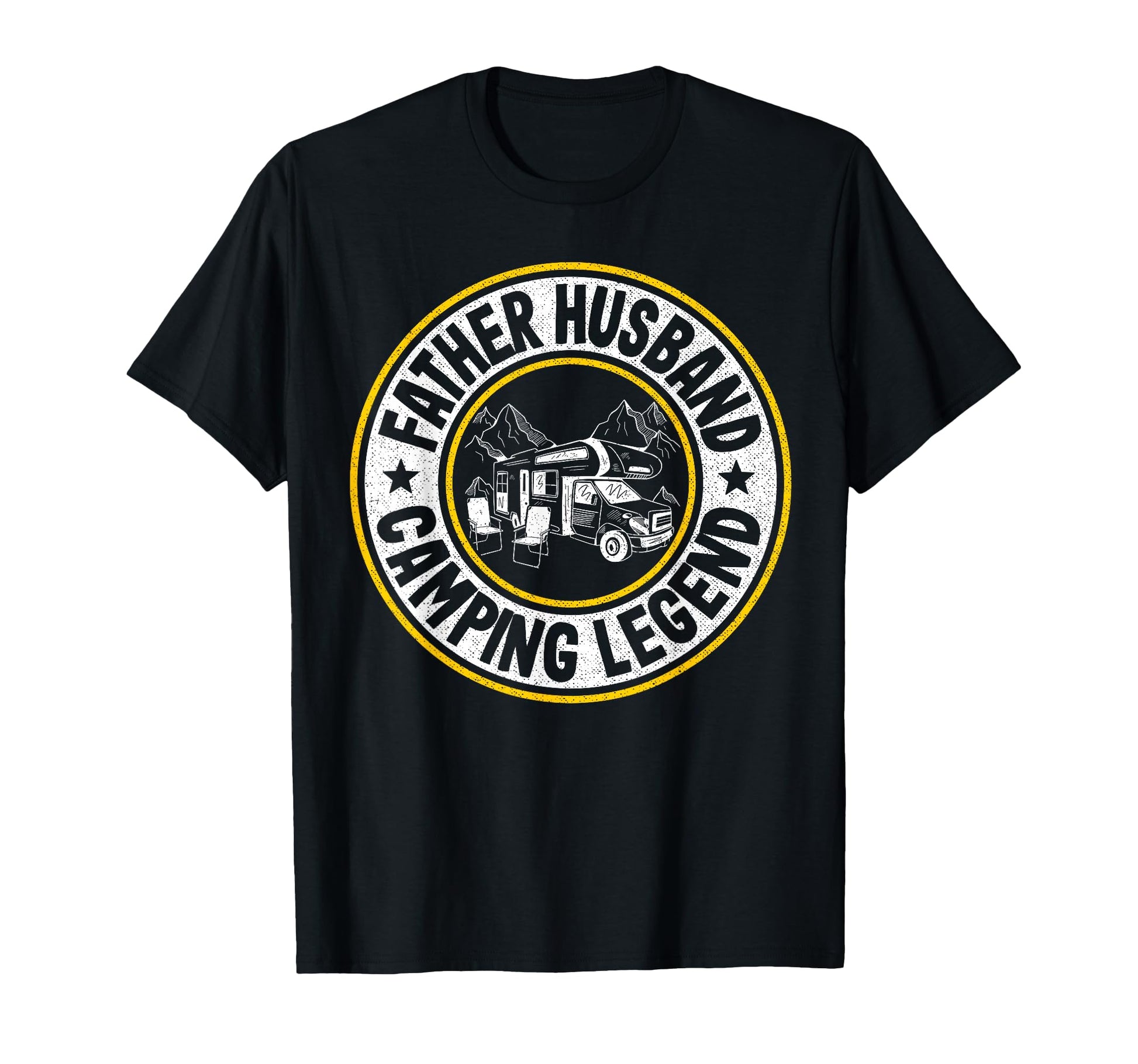 Father Husband Camping Legend Rv T-Shirt - Aesthetic Graphic for Adults - T-Shirt, Sweatshirt, Hoodie