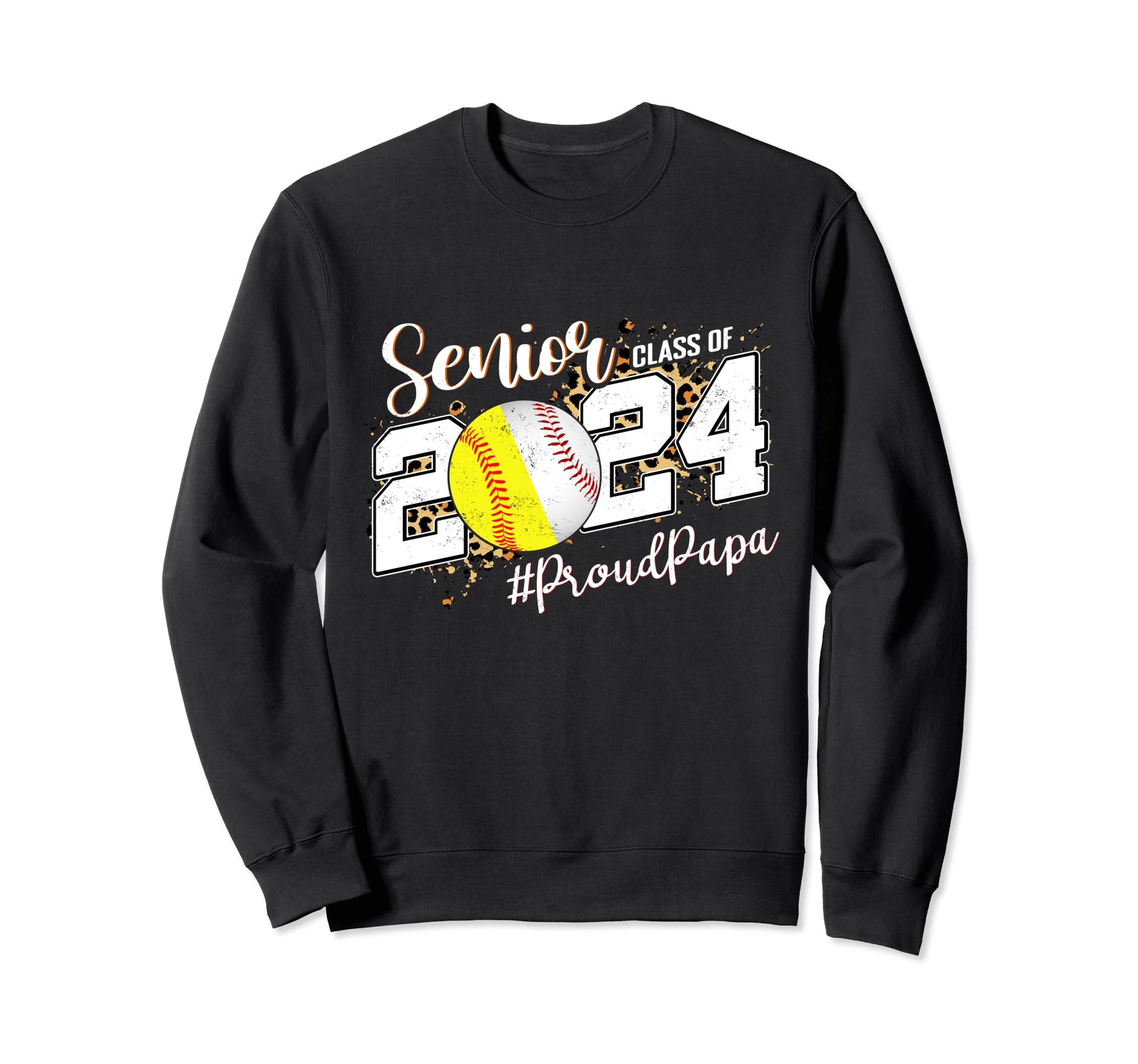 Proud Papa 2024 Senior Baseball Sweatshirt - Custom Art Print Men Women - T-Shirt, Sweatshirt, Hoodie