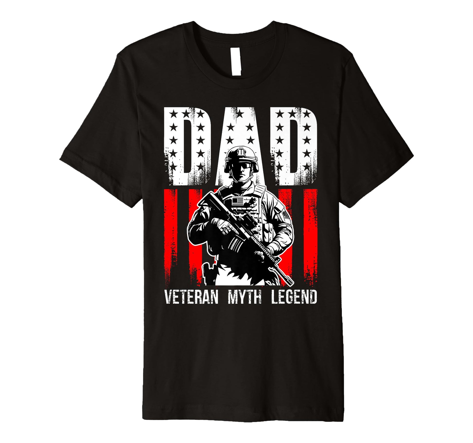 Dad Veteran Myth Legend Fathers Day Dad T-Shirt - Graphic Print Men Women - T-Shirt, Sweatshirt, Hoodie