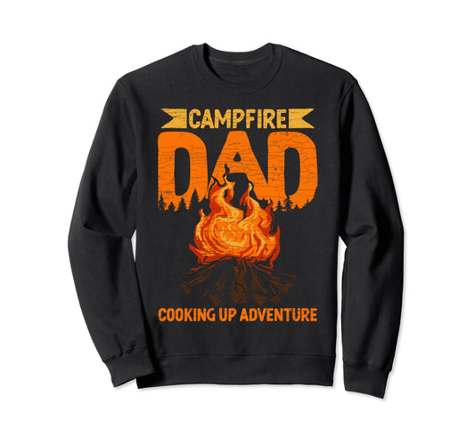Camp Dad Camping Sweatshirt - Trendy Graphic for Adults - T-Shirt, Sweatshirt, Hoodie