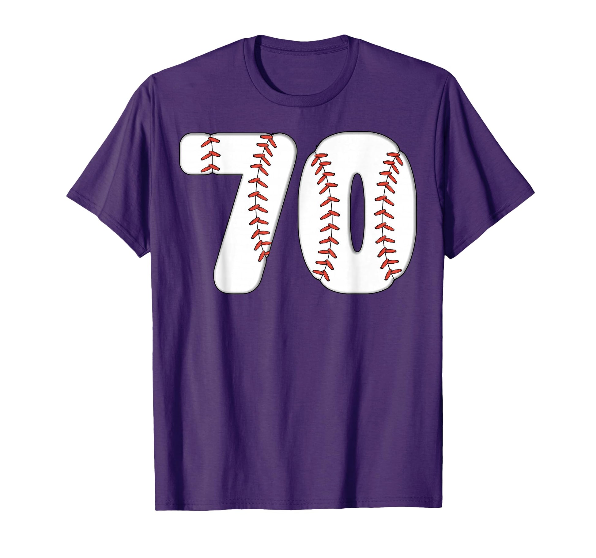 Baseball Number 70 Baseball T-Shirt - Fun Novelty Design Men Women - T-Shirt, Sweatshirt, Hoodie