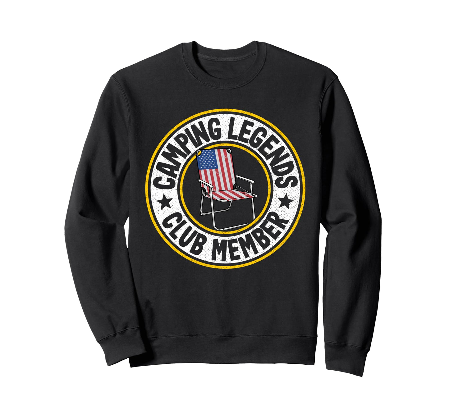 Camping Legends Club Member Sweatshirt - Novelty Apparel for Adults - T-Shirt, Sweatshirt, Hoodie