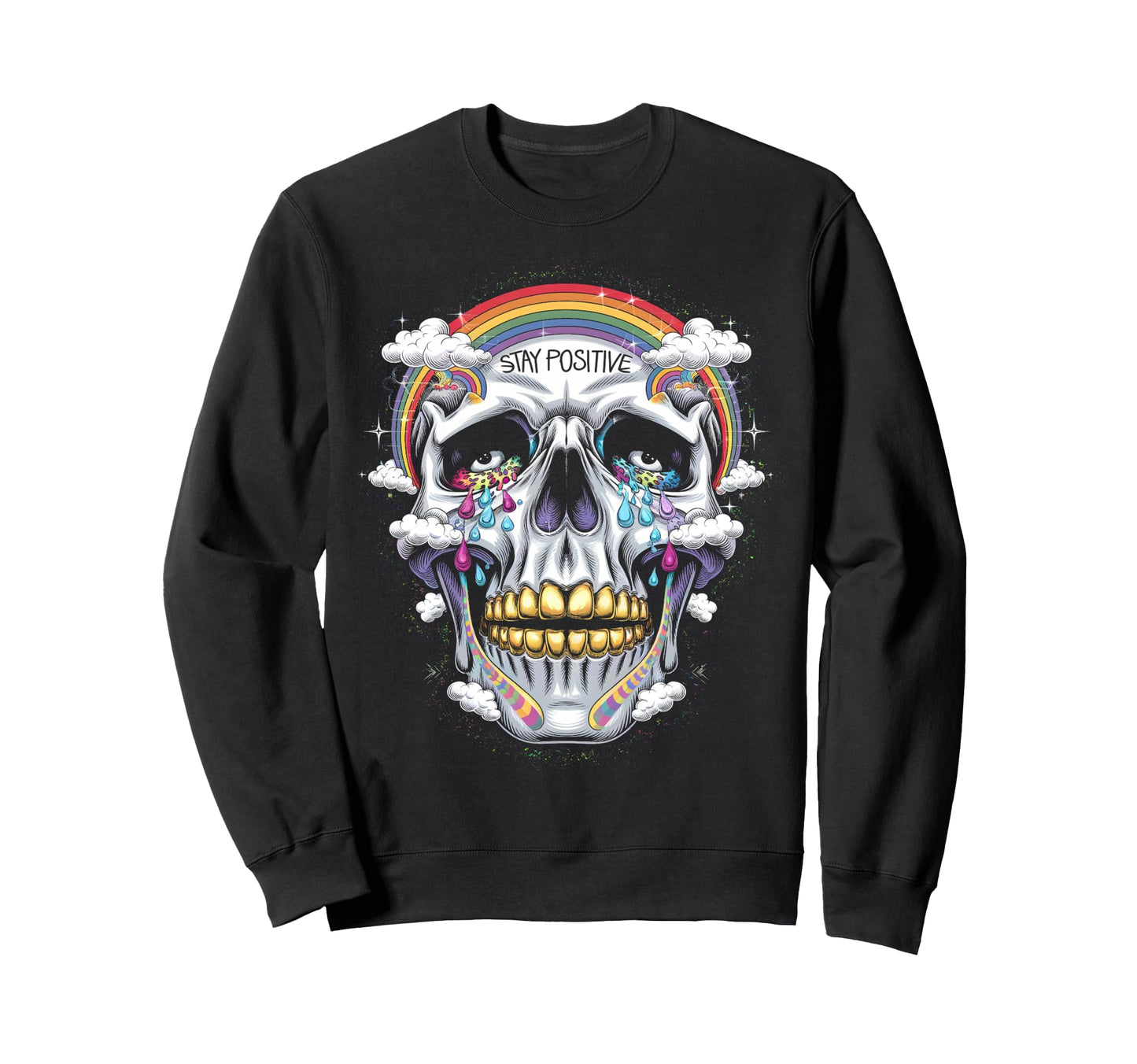 Gothic Mens Womens Tops Skeleton Sweatshirt - Graphic Print for Adults - T-Shirt, Sweatshirt, Hoodie