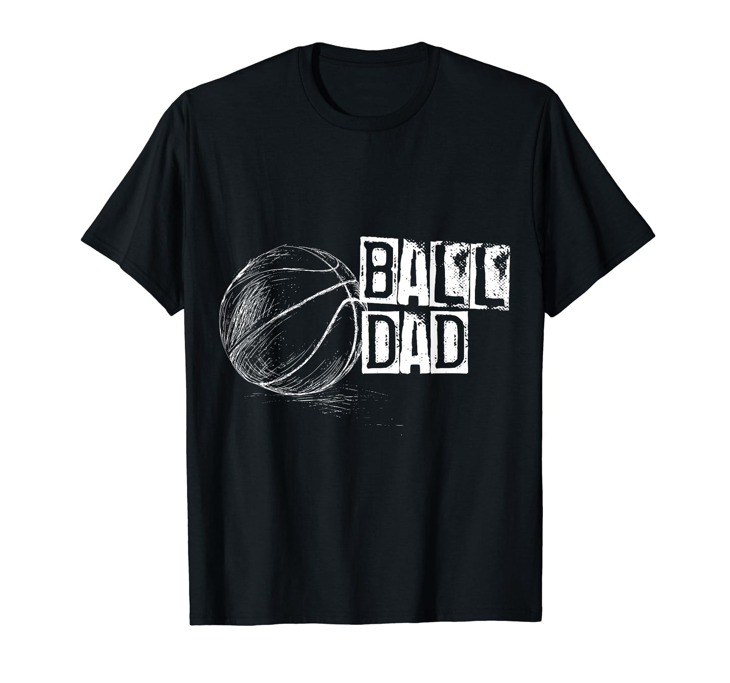 Basketball Ball Dad Distressed Ball T-Shirt - Aesthetic Graphic for Adults - T-Shirt, Sweatshirt, Hoodie
