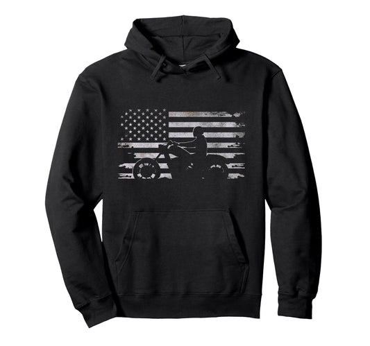 American Flag Motorcycle Motorcycle Hoodie - Aesthetic Graphic Men Women - T-Shirt, Sweatshirt, Hoodie