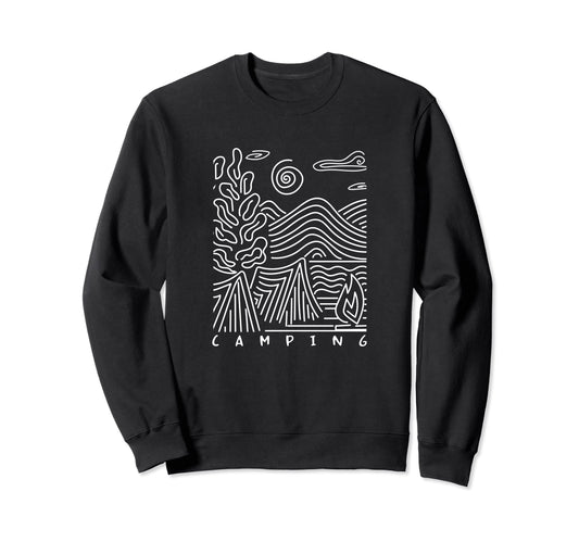 Camping Nature Camper Art Wildlife Sweatshirt - Casual Everyday Wear Unisex - T-Shirt, Sweatshirt, Hoodie