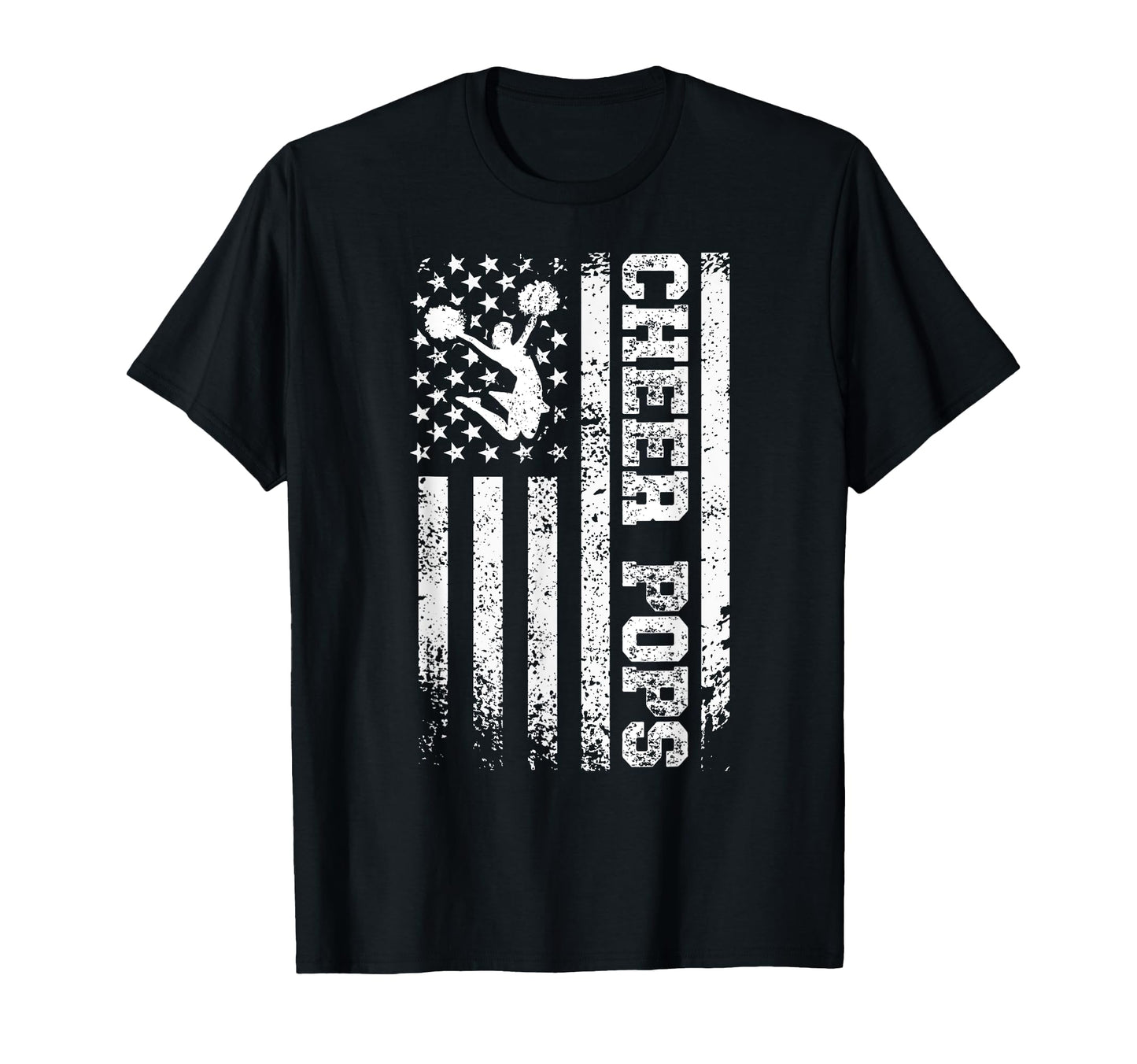 Cheer Pops Us Flag Cheerleading Pops T-Shirt - Graphic Print Unisex - T-Shirt, Sweatshirt, Hoodie