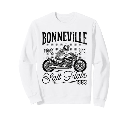 Bonneville Salt Flats Motorcycle Sweatshirt - Streetwear Style for Adults - T-Shirt, Sweatshirt, Hoodie