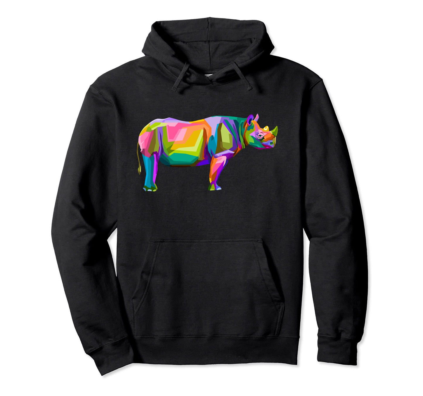 Colorful Rhino Pop Art Save Rhinos Hoodie - Streetwear Style Unisex - T-Shirt, Sweatshirt, Hoodie