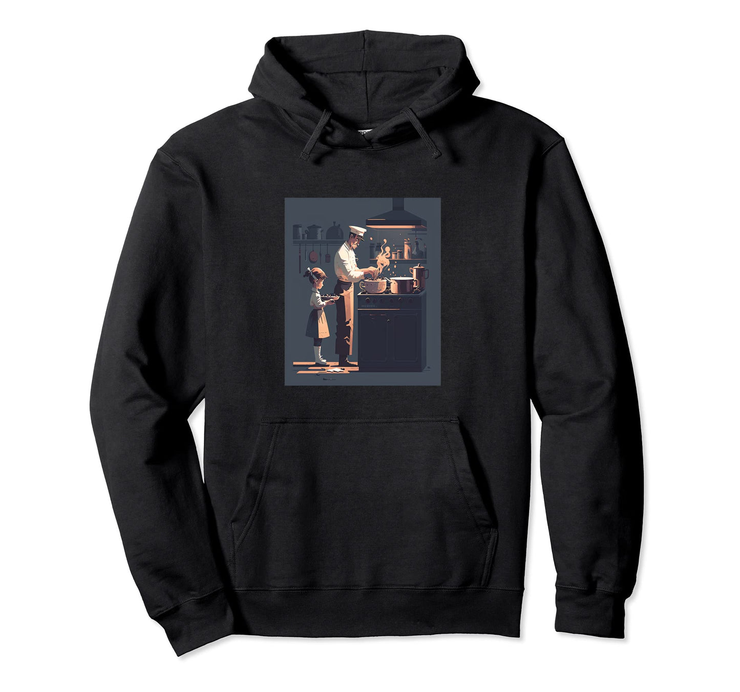 Dad And Daughter Cooking Chef Dad Hoodie - Unique Graphic for Adults - T-Shirt, Sweatshirt, Hoodie