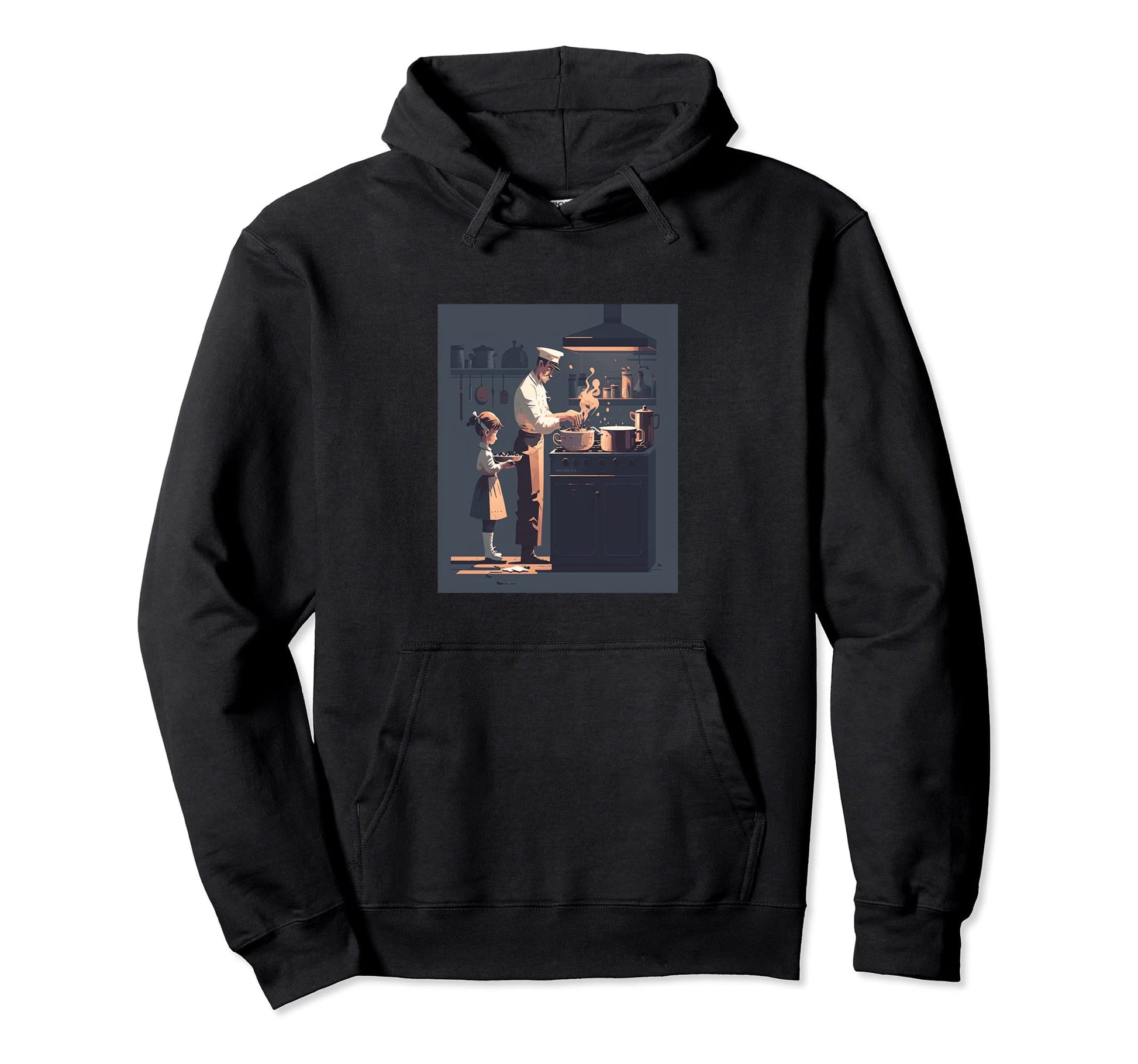 Dad And Daughter Cooking Chef Dad Hoodie - Unique Graphic for Adults - T-Shirt, Sweatshirt, Hoodie