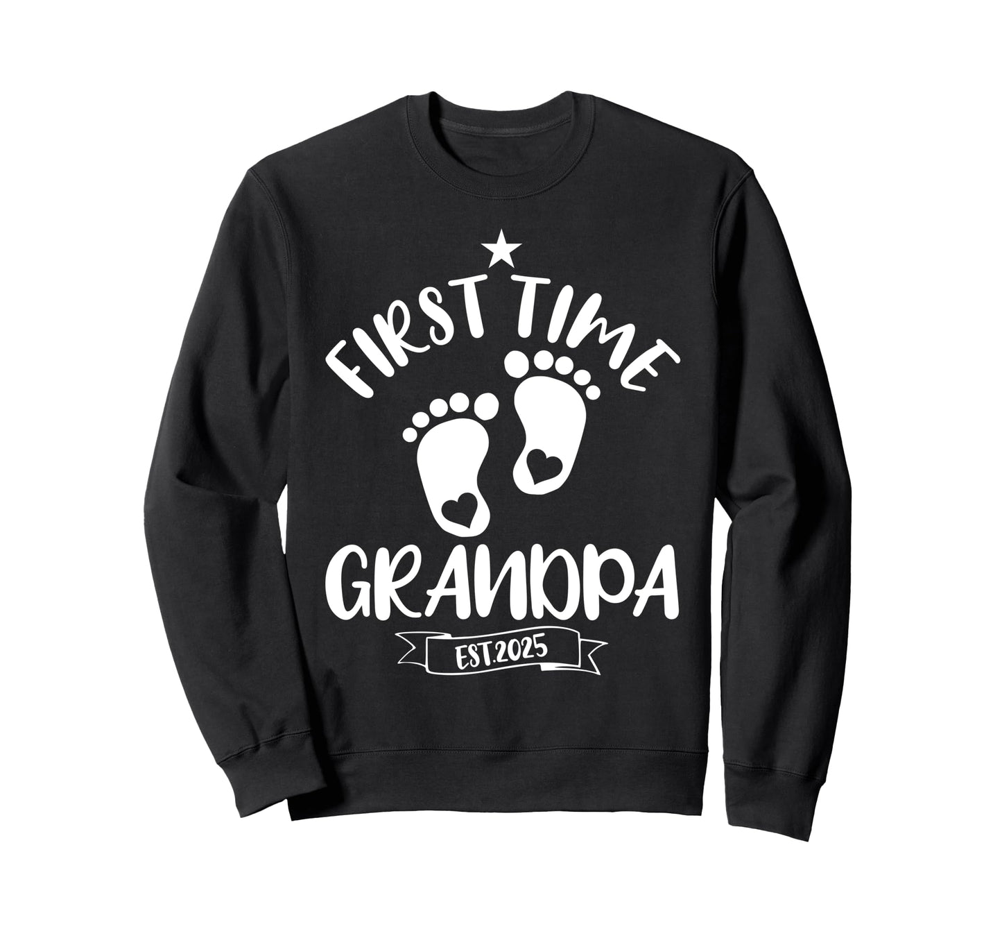 First Time Grandpa 2025 Promoted To Sweatshirt - Custom Art Print Unisex - T-Shirt, Sweatshirt, Hoodie