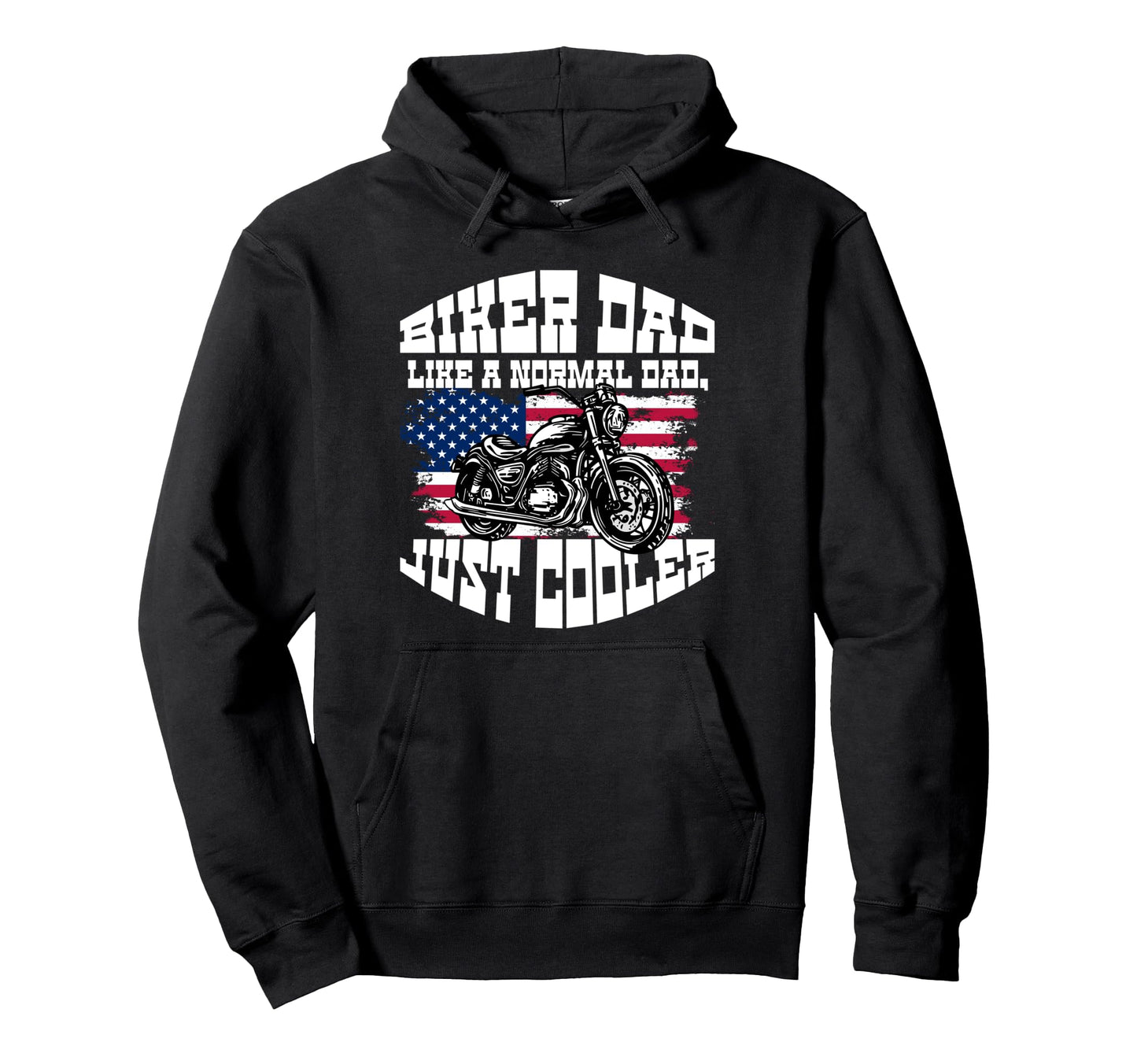 Biker Dad Like Normal Dad Just Cooler Hoodie - Minimalist Print Unisex - T-Shirt, Sweatshirt, Hoodie