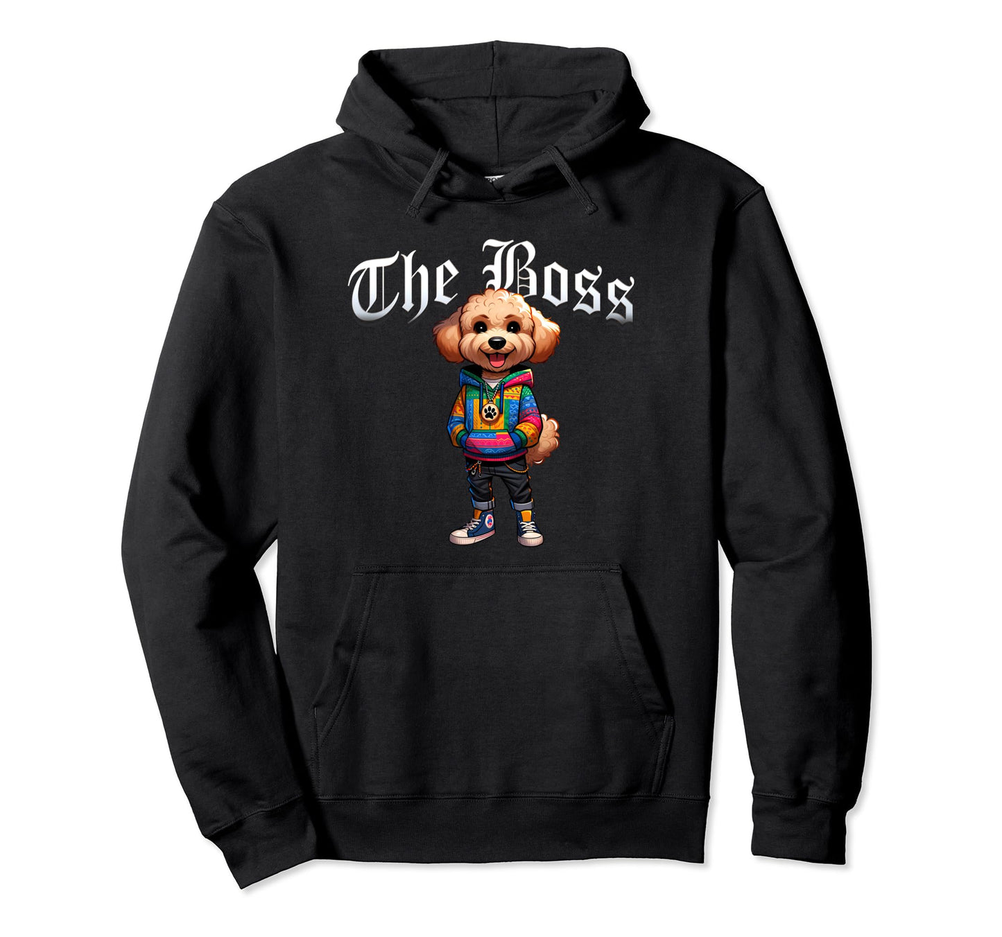 Schnoodle Dog Boss Jacket Outfit Dog Mom Hoodie - Trendy Graphic Men Women - T-Shirt, Sweatshirt, Hoodie