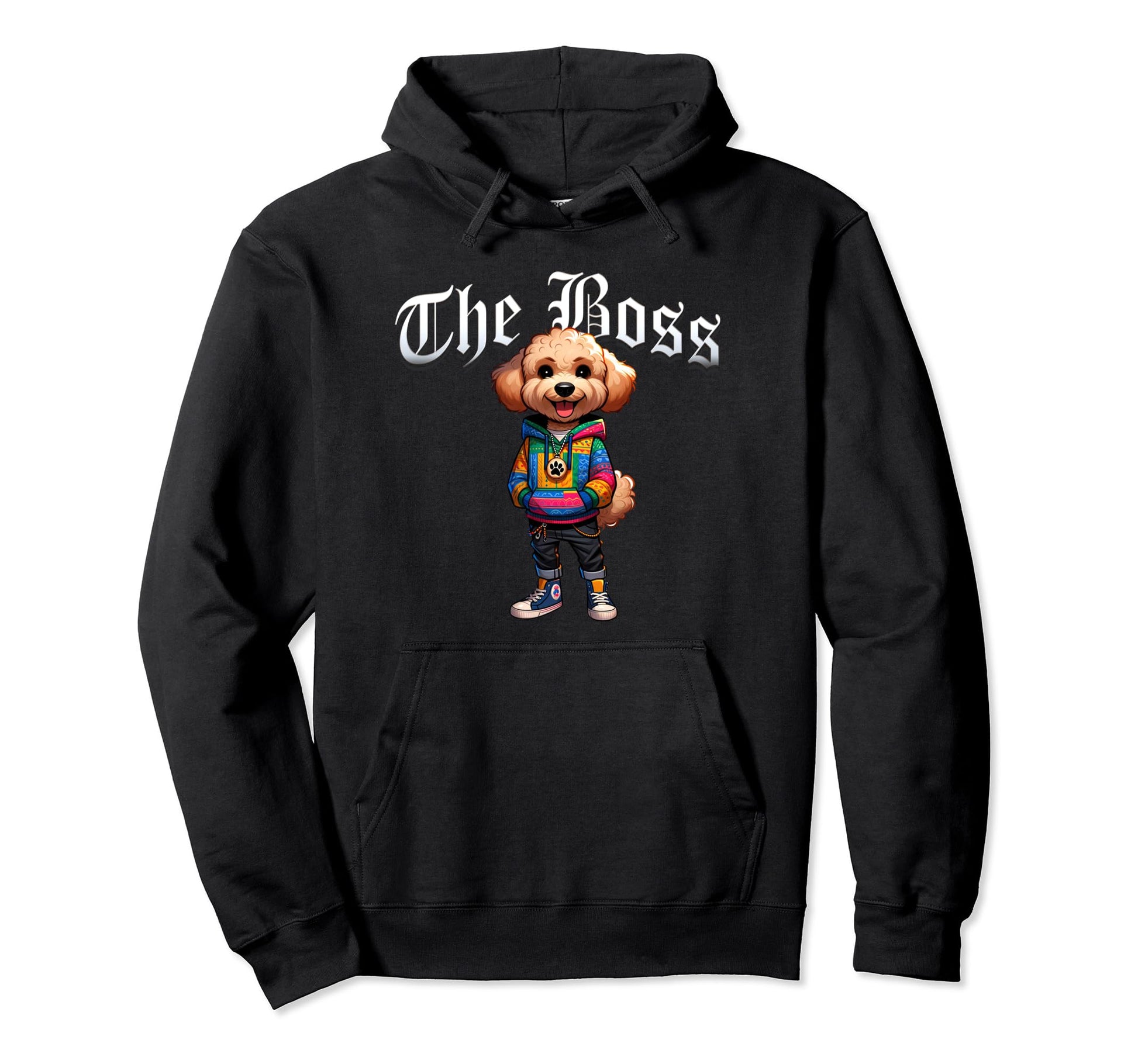 Schnoodle Dog Boss Jacket Outfit Dog Mom Hoodie - Trendy Graphic Men Women - T-Shirt, Sweatshirt, Hoodie