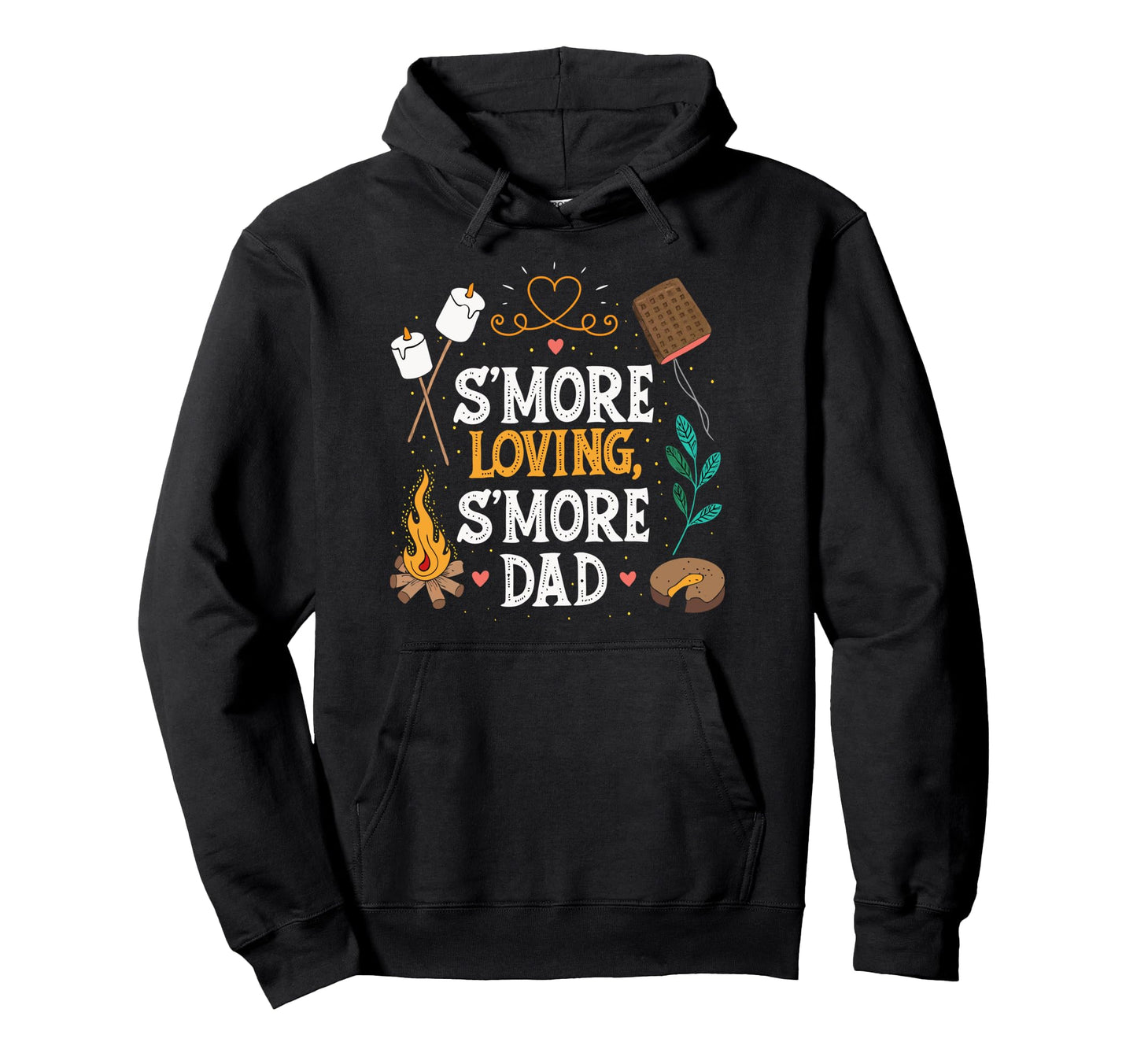 Smore Dad Camping Hiking Fathers Day Hoodie - Minimalist Print for Adults - T-Shirt, Sweatshirt, Hoodie