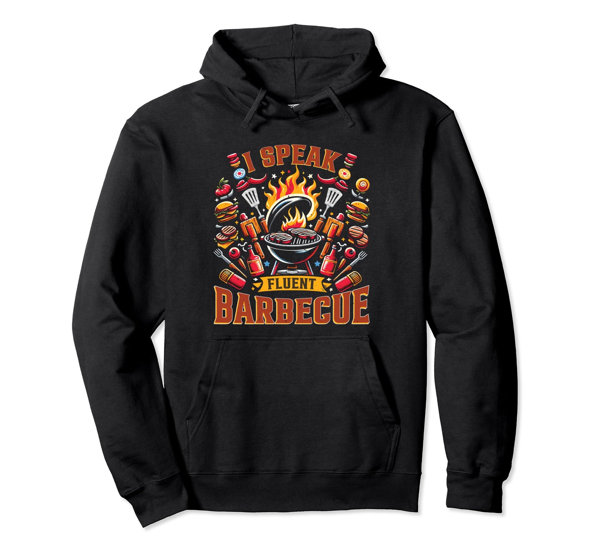 Barbecue Bbq Dad Grilling Meat Husband Hoodie - Trendy Graphic Unisex - T-Shirt, Sweatshirt, Hoodie