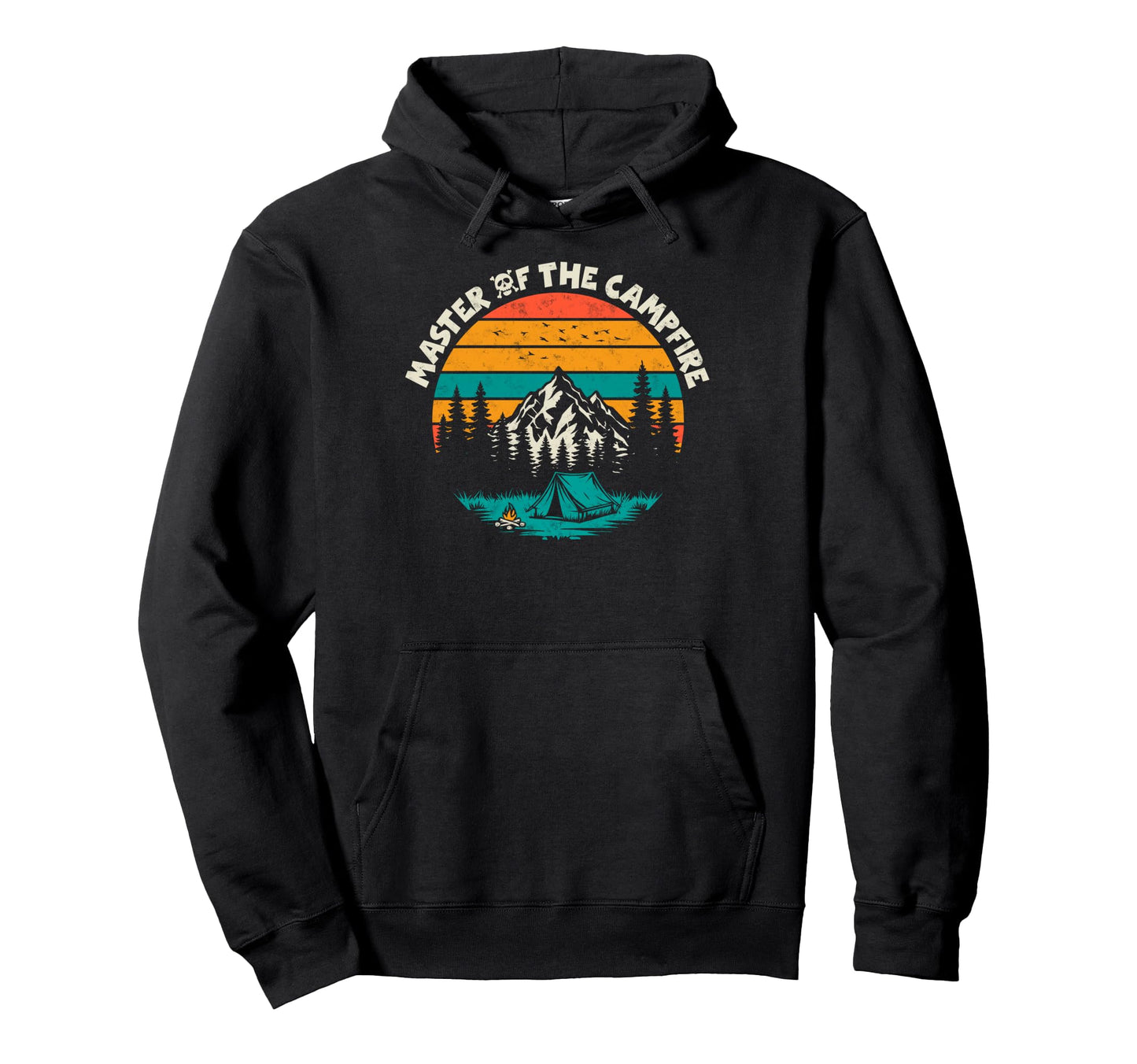 Master Campfire Camper Dad Camping Hoodie - Custom Art Print for Adults - T-Shirt, Sweatshirt, Hoodie