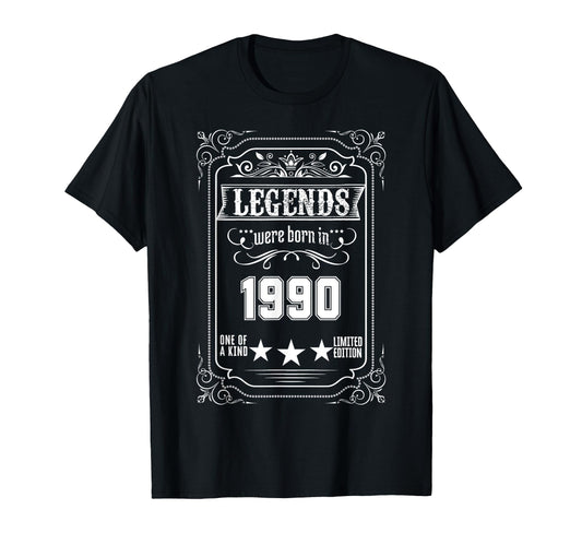 35Th Birthday Legends Born 1990 35 Years T-Shirt - Trendy Graphic Unisex - T-Shirt, Sweatshirt, Hoodie