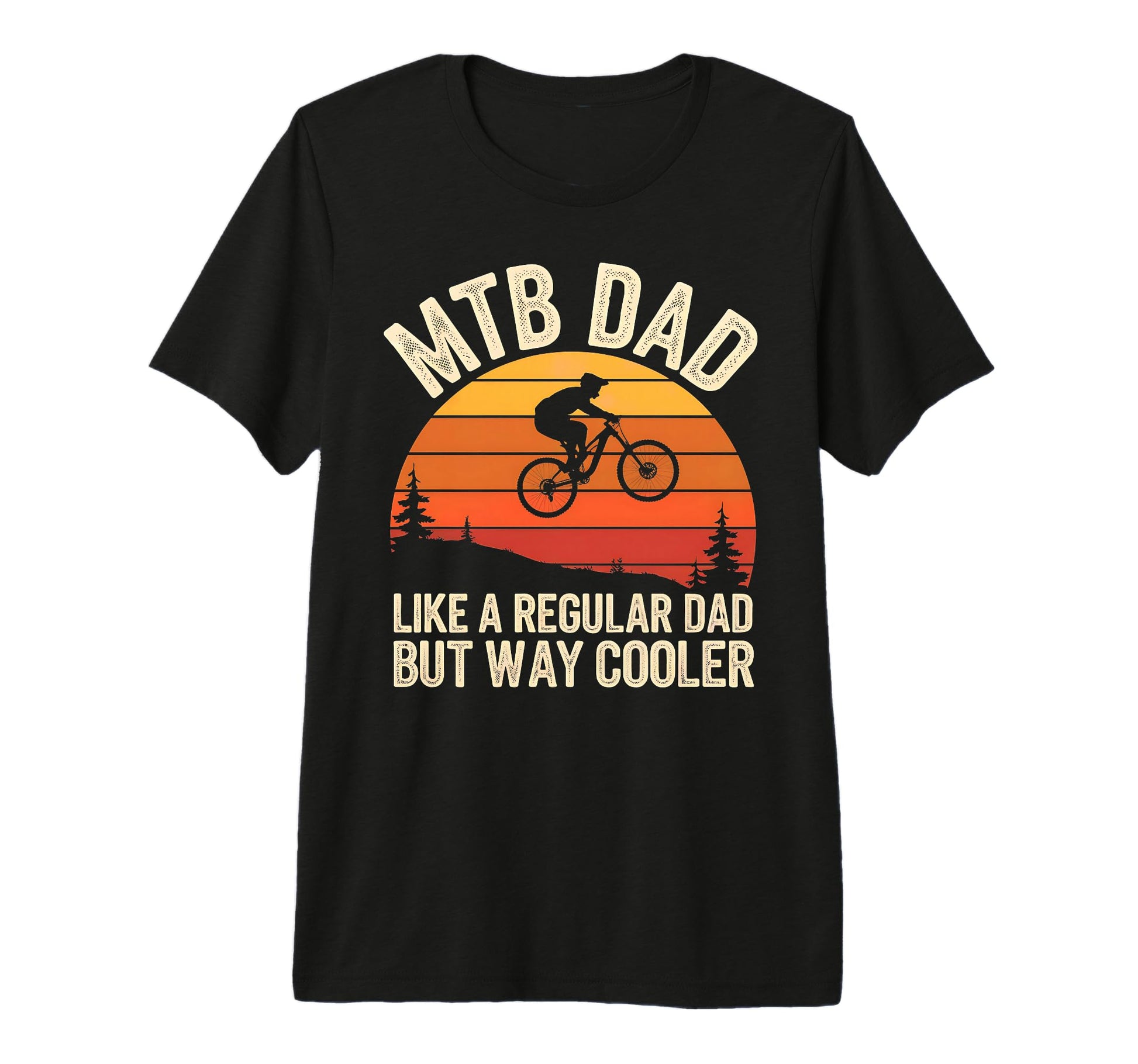 Mountain Biking Dad Father Biker Mtb T-Shirt - Custom Art Print Unisex - T-Shirt, Sweatshirt, Hoodie