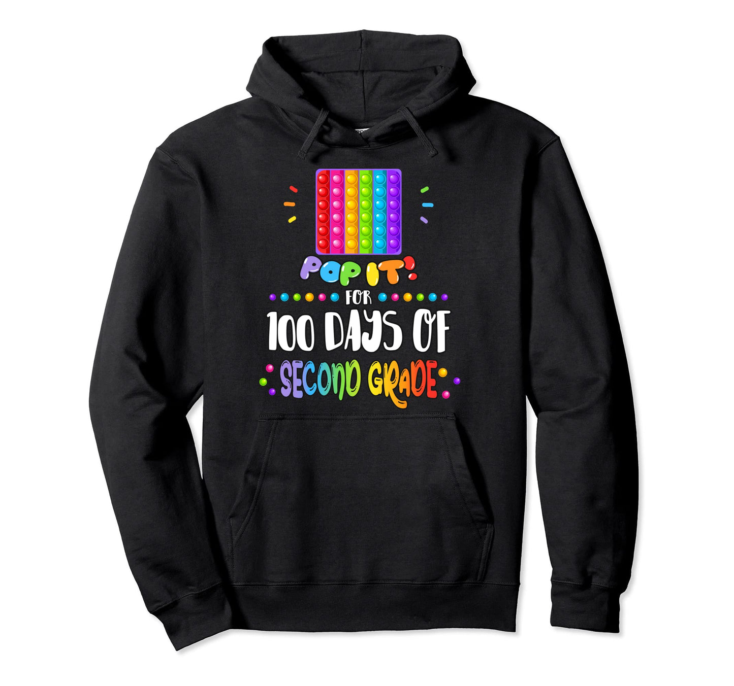 Happy 100Th Day Second Grade Fidget Hoodie - Custom Art Print for Adults - T-Shirt, Sweatshirt, Hoodie