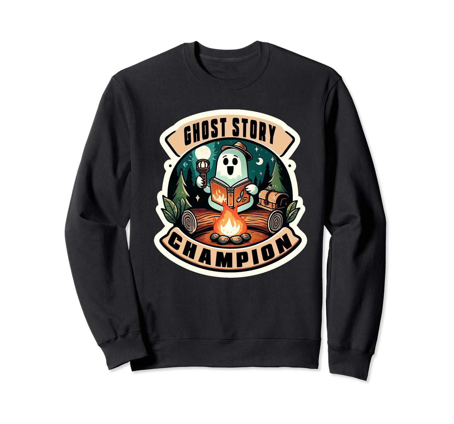 Ghost Story Champion Camping Stories Sweatshirt - Aesthetic Graphic Unisex - T-Shirt, Sweatshirt, Hoodie