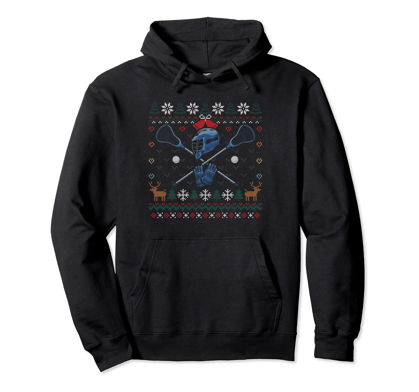 Lacrosse Ugly Ball Sports Player Hoodie - Trendy Graphic Unisex - T-Shirt, Sweatshirt, Hoodie